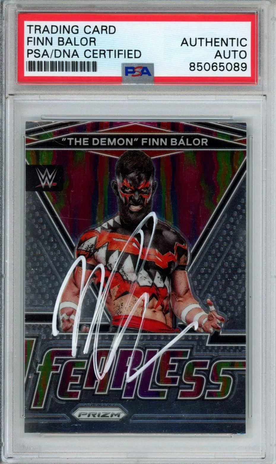 Product image for 2022 PRZIM "THE DEMON' FINN BALOR #13 FEARLESS PSA DNA