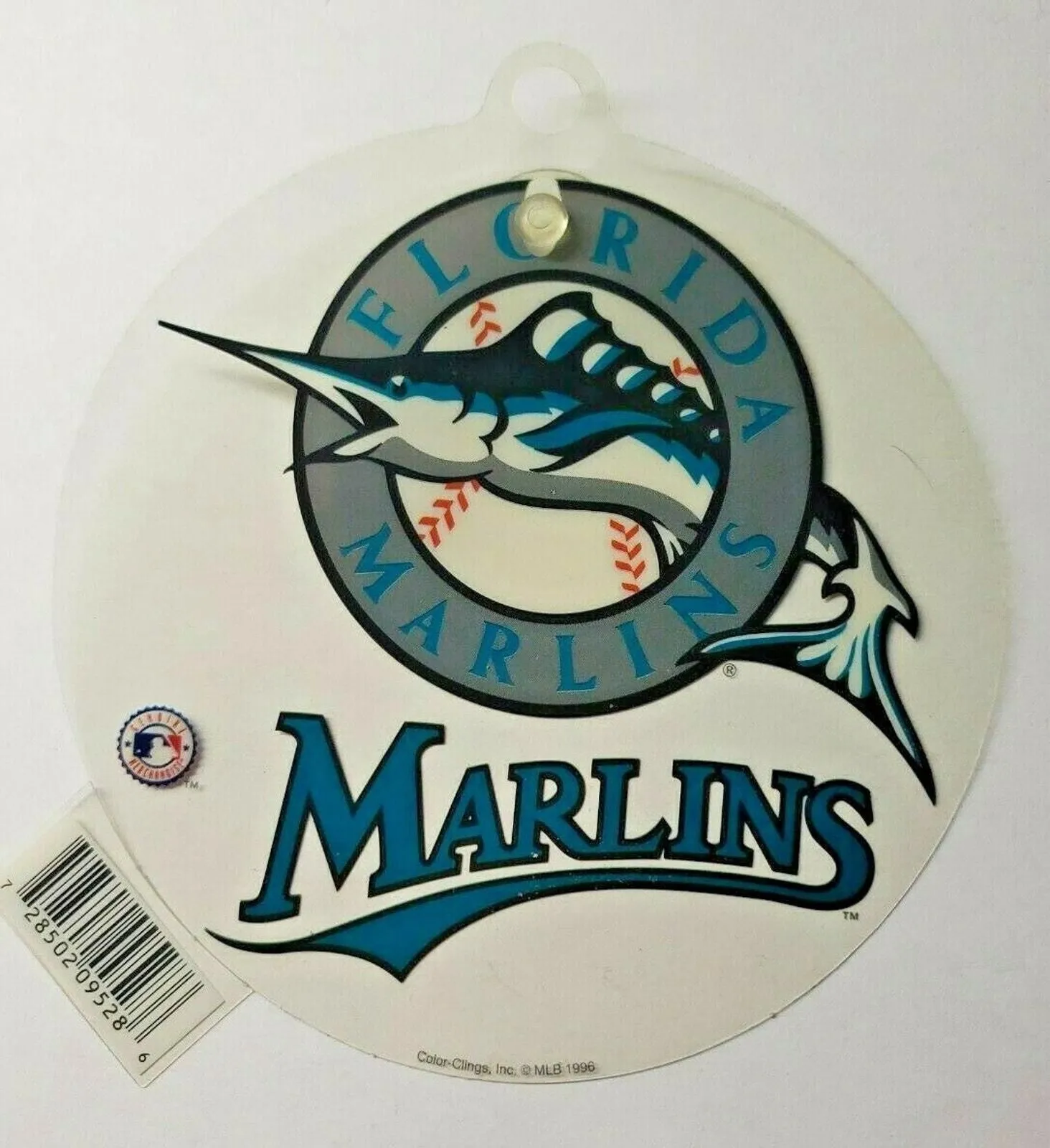 Product image for 1996 Florida Miami Marlins MLB Car/Home Window Decal Cling w/ Suction Cup U139