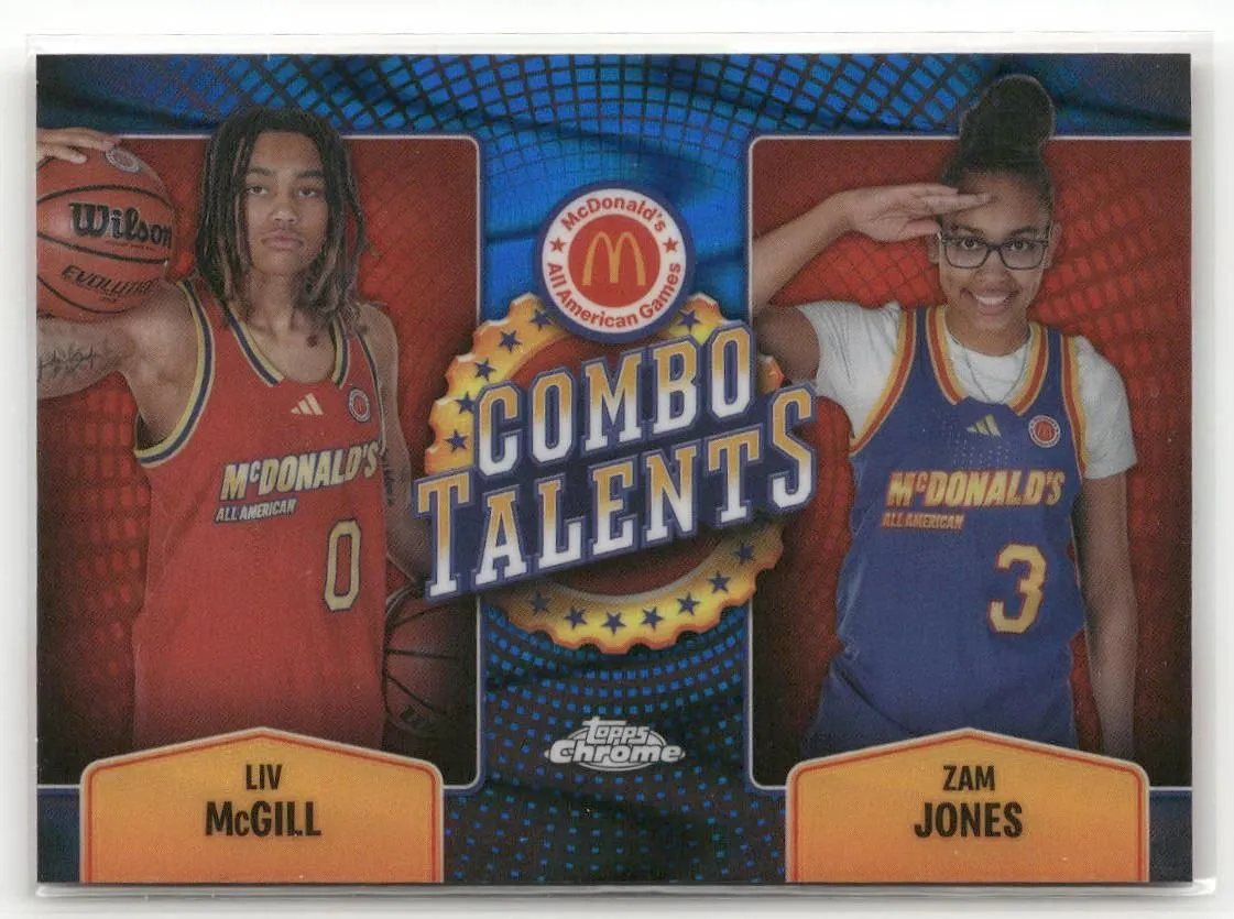 Product image for 2024 Topps Chrome McDonald's All-American #COT-ALI Liv McGill / Zamareya Jones