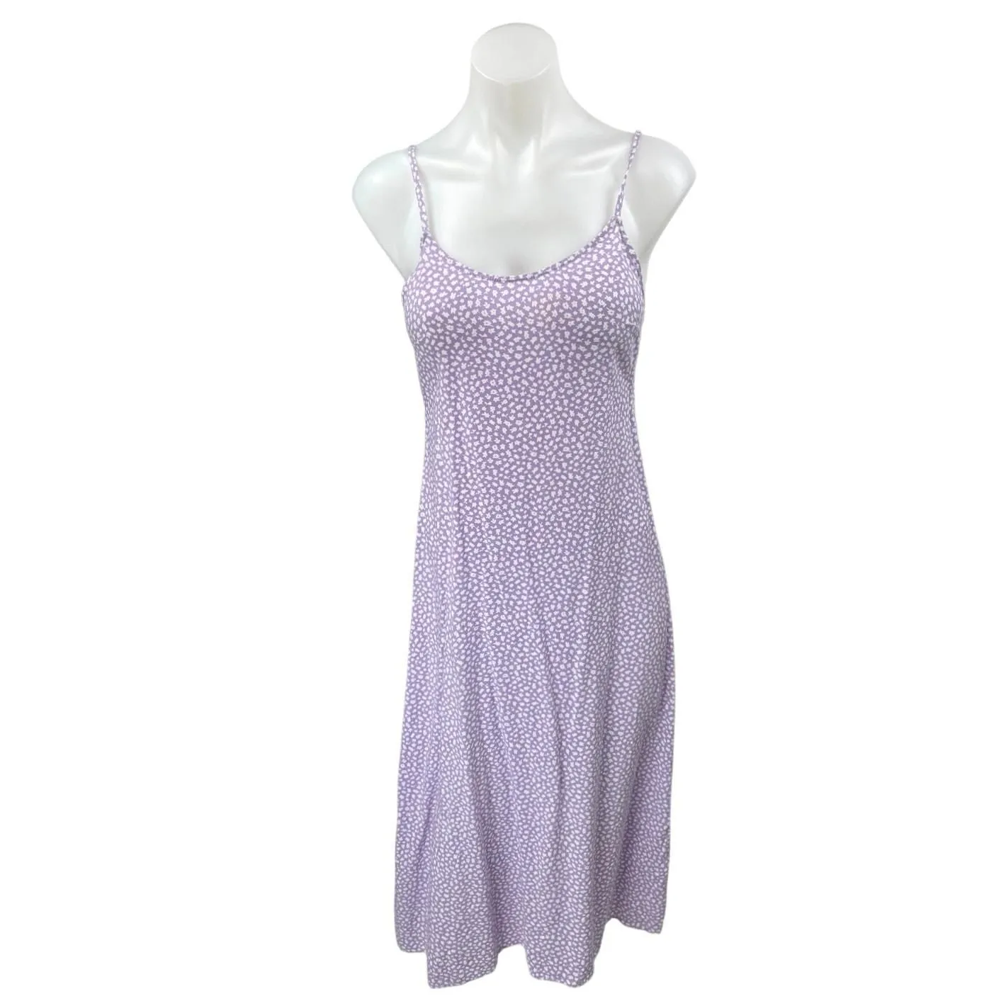 Product image for Mango MNG Purple Floral Sleeveless Cami Camisole Midi Slip Tank Dress Size M - Dresses - M - pre-owned---good - Mango