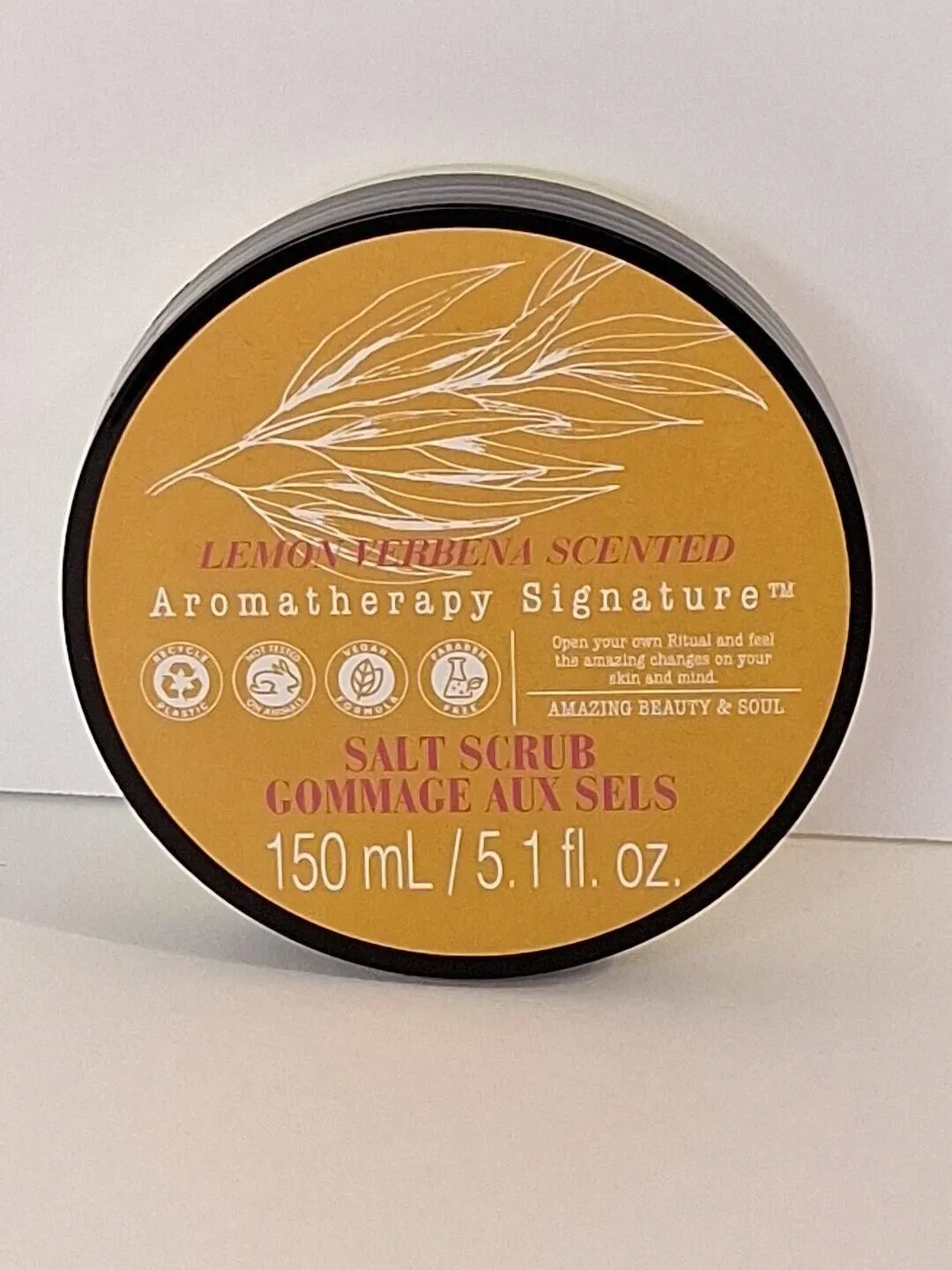 Product image for Aromatherapy Signature Lemon Verbena Scented Salt Scrub 5.1oz BNIB