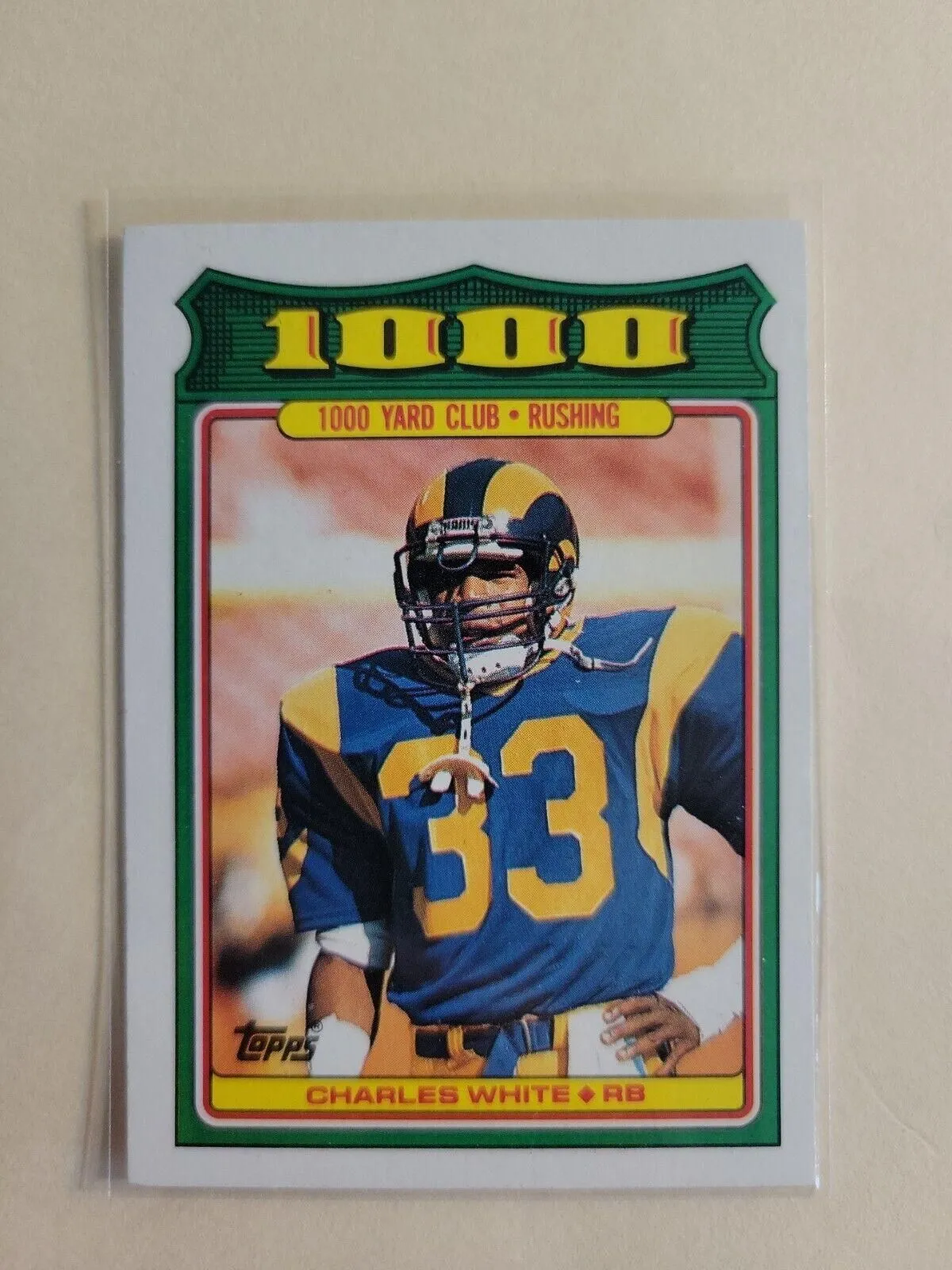 Product image for Charles White 1988 Topps 1000 Yard Club #1 - Los Angeles Rams - NFL