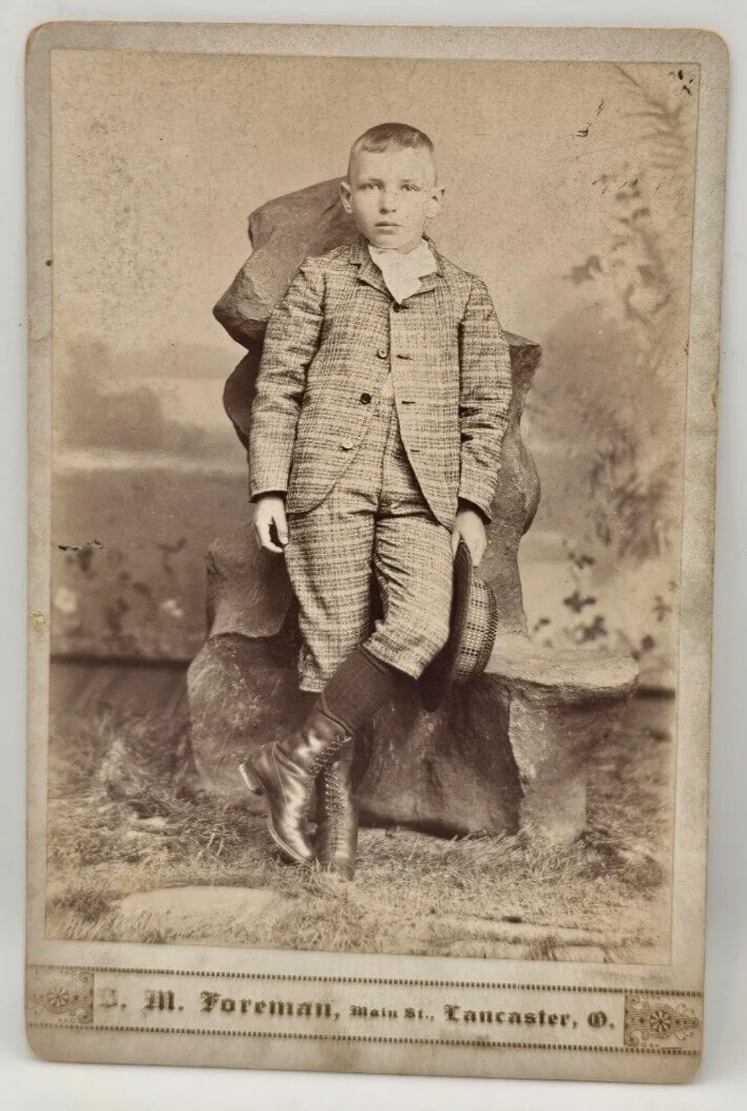 Product image for Antique Cabinet Card Young Boy Lancaster, PA