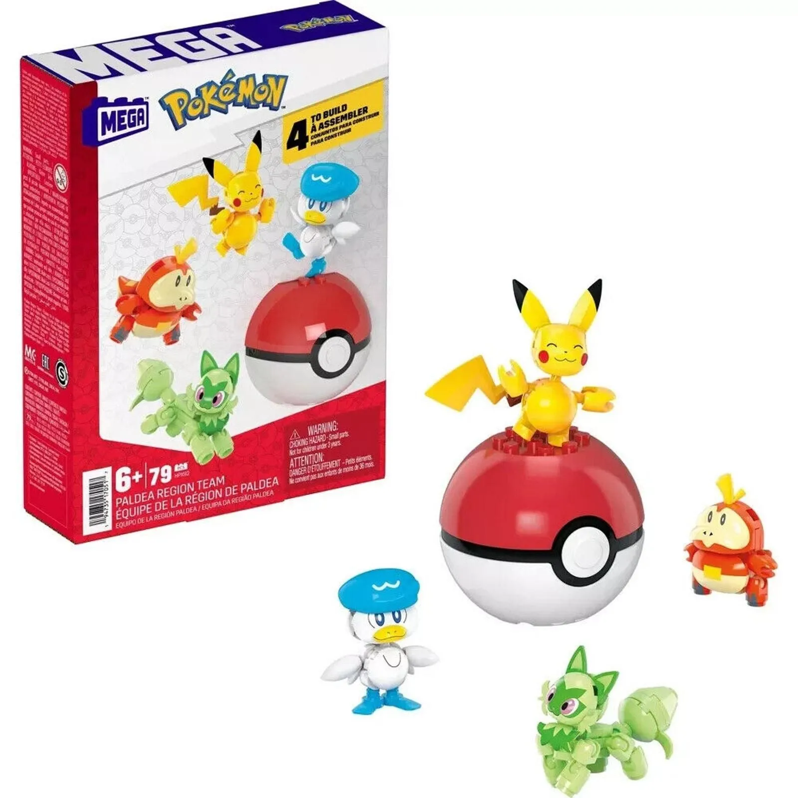 Product image for MEGA Pokémon Paldea Region Block Set - 79 Pieces, Ages 6+