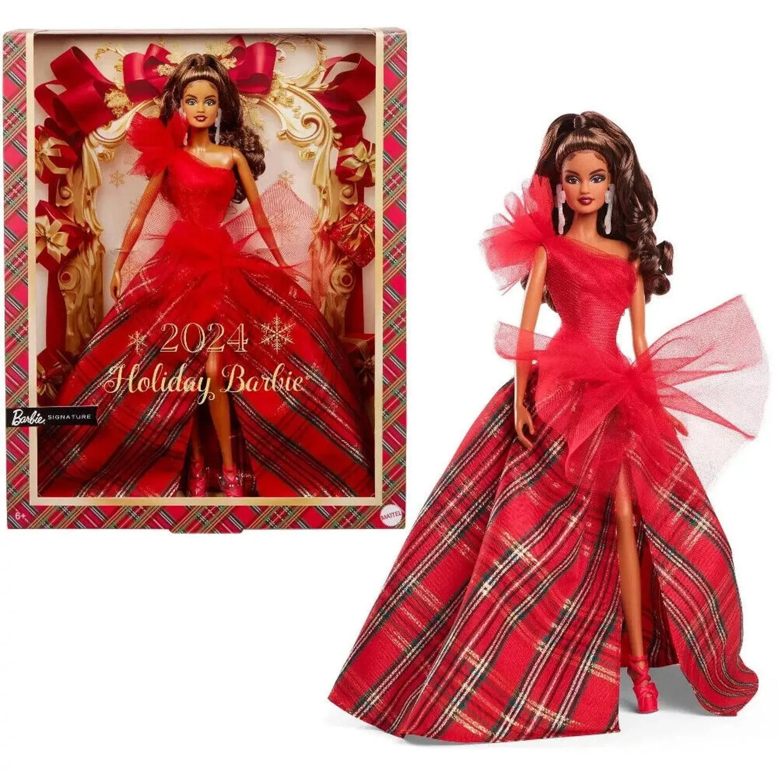 Product image for Barbie 2024 Holiday Barbie Dolls, Seasonal Collector Gift, Barbie Signature