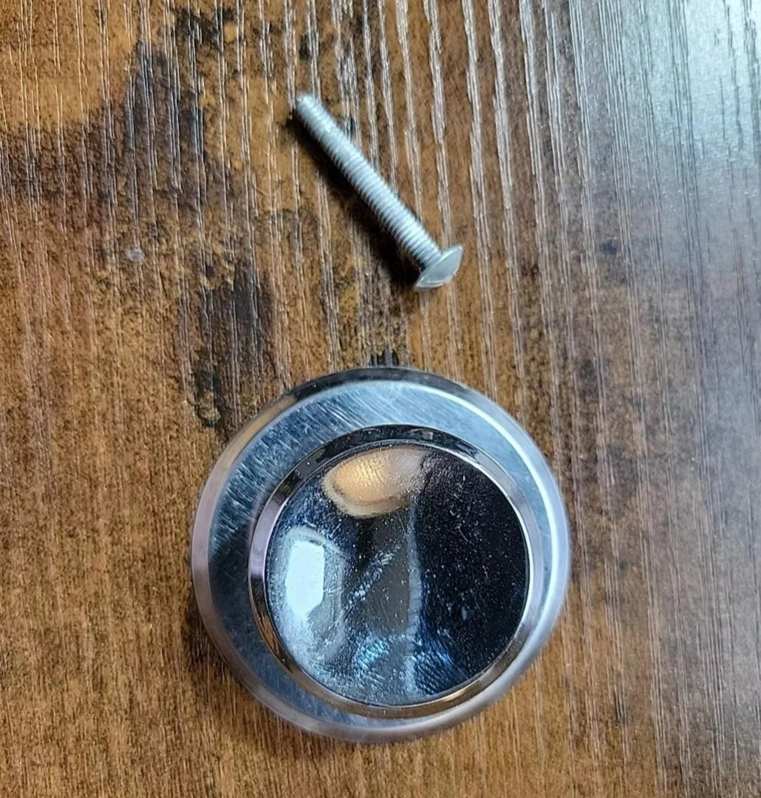 Product image for 1960's Round Cabinet Knob Pulls - Chrome Finish - Round/Circle