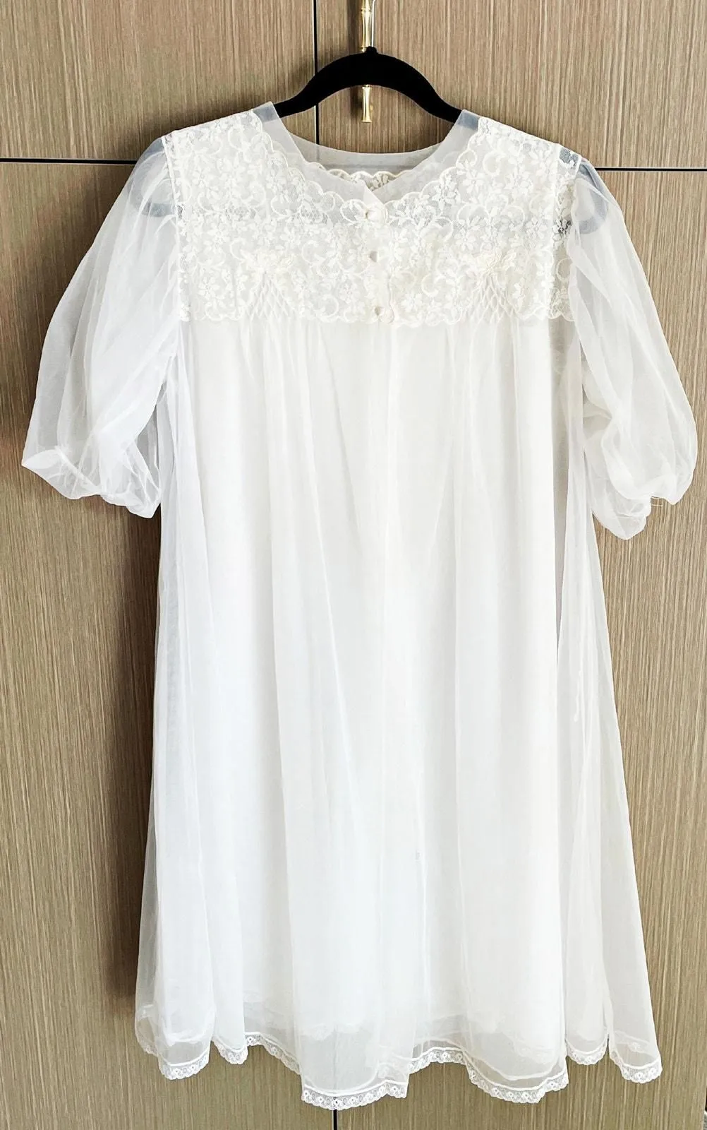 Product image for VTG Radcliffe 40s MCM Sheer Lace Babydoll Robe Gown Boudoir *READ* Regencycore - pre-owned---good - Radcliffe