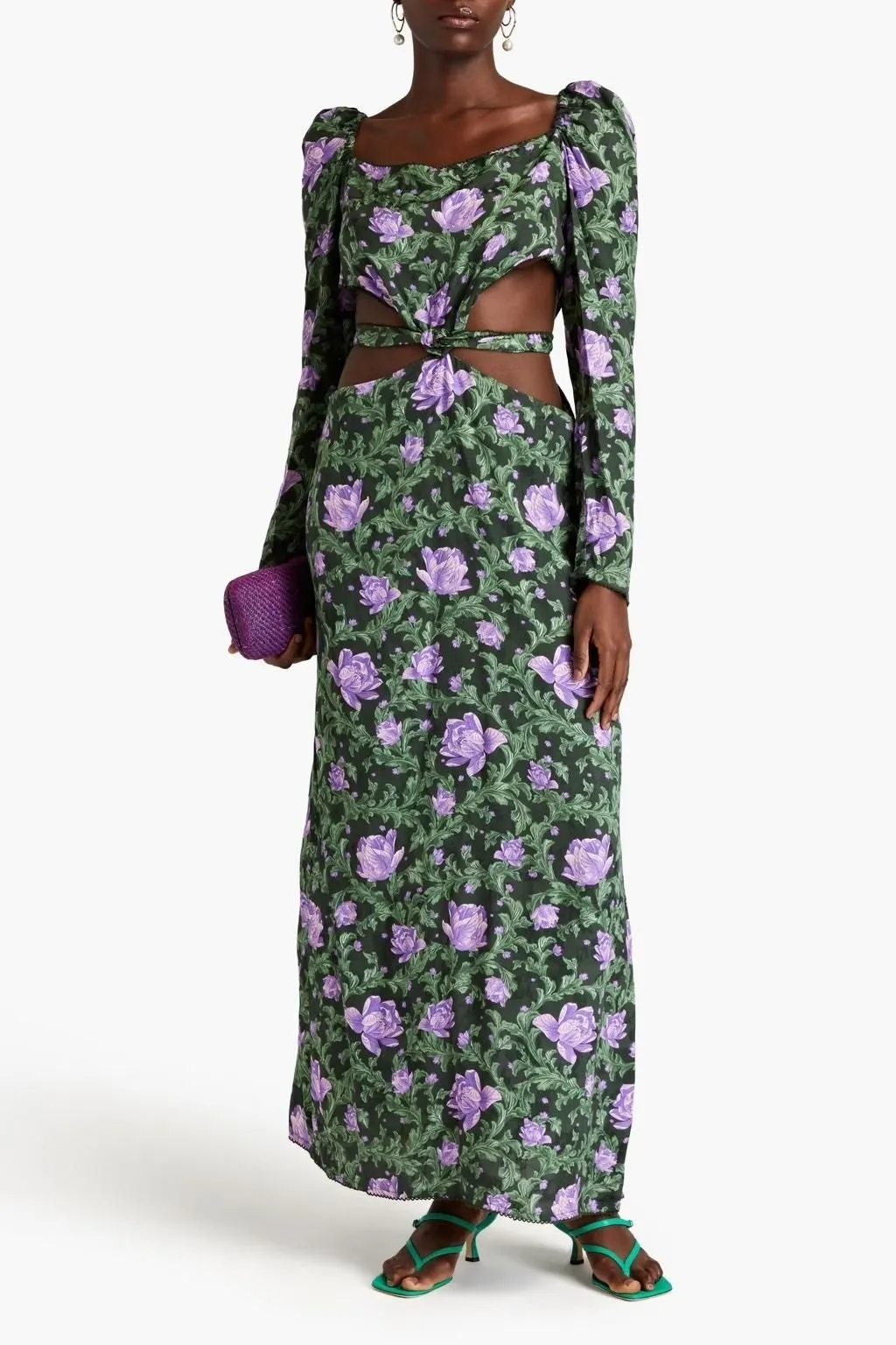 Product image for Agua Aguabendita Cuarzo Peony Dress Multicolor Size Medium - Agua by Agua Bendita