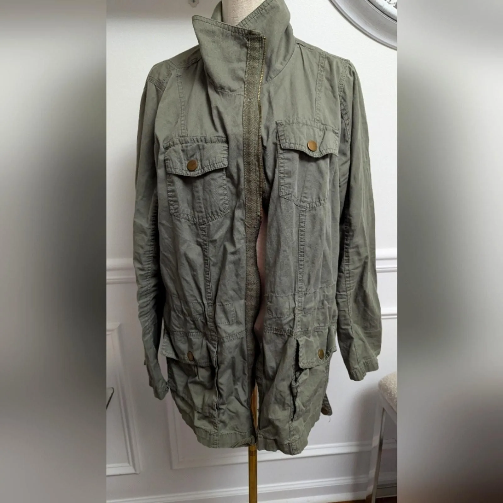 Product image for Fashion to Figure Green Military Field Jacket Size 1X - pre-owned---good - Fashion to Figure
