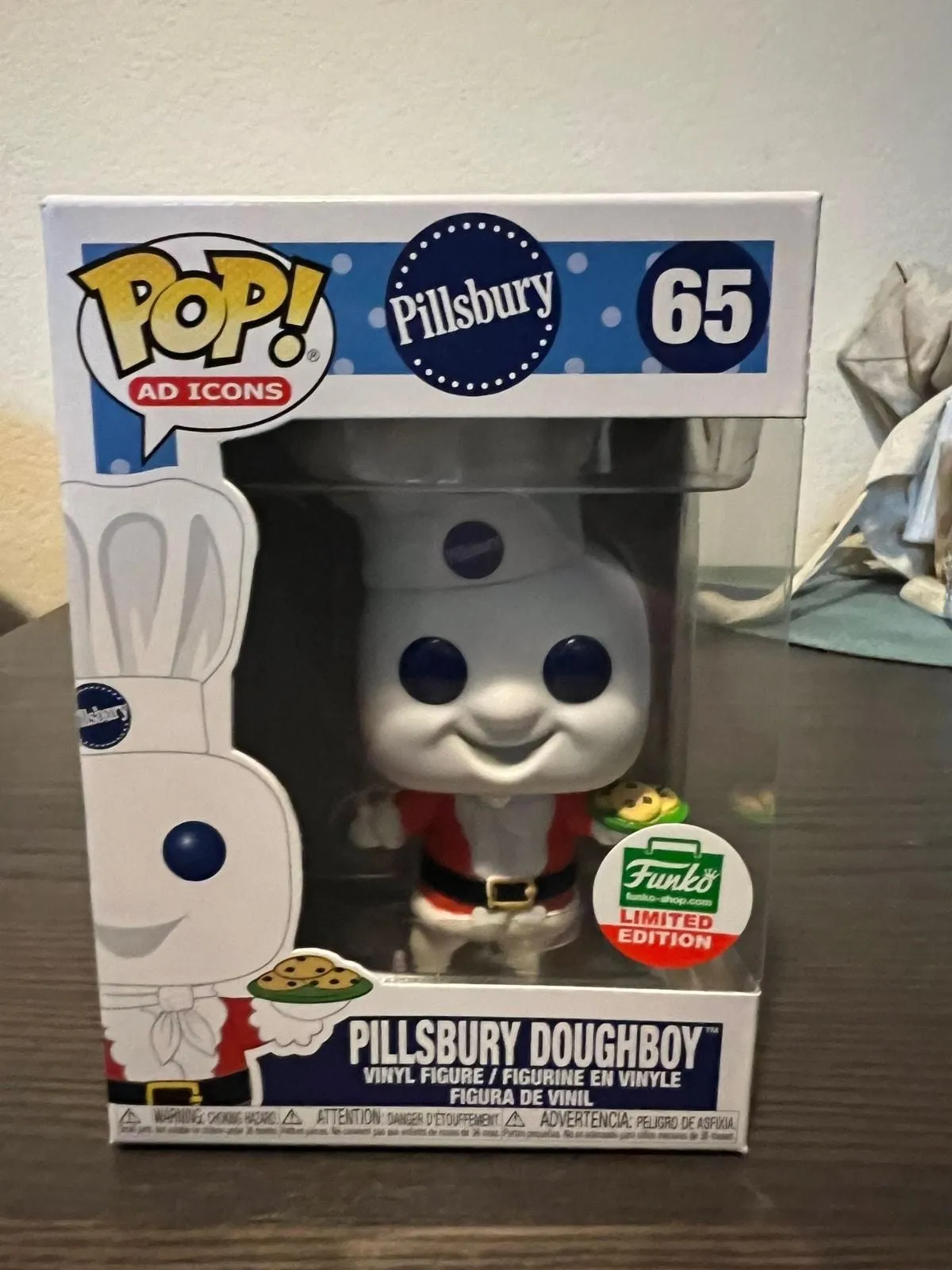 Product image for VAULTED EXCLUSIVE Pillsbury Doughboy Funko Pop #65 Christmas Santa Suit Holidays