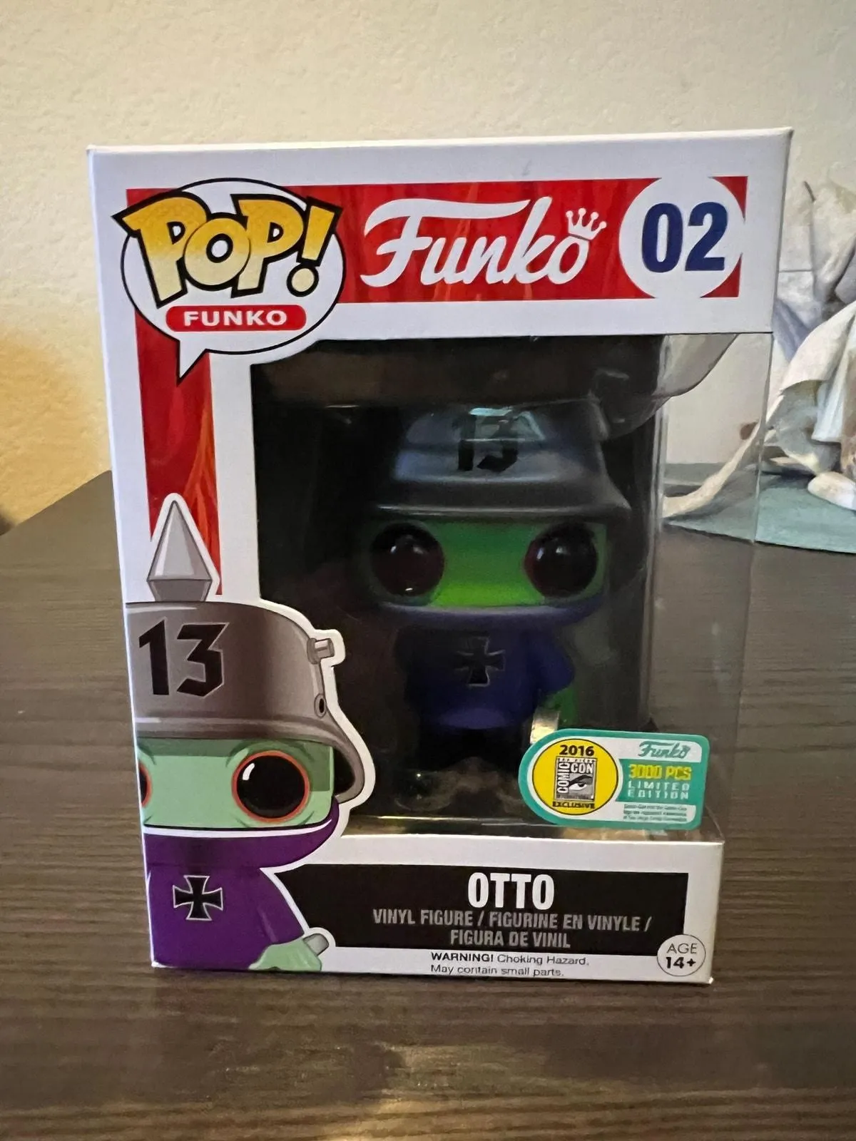 Product image for ONLY 3000 PIECES VAULTED SDCC CONVENTION STICKER Otto Funko Pop #02 Purple LE