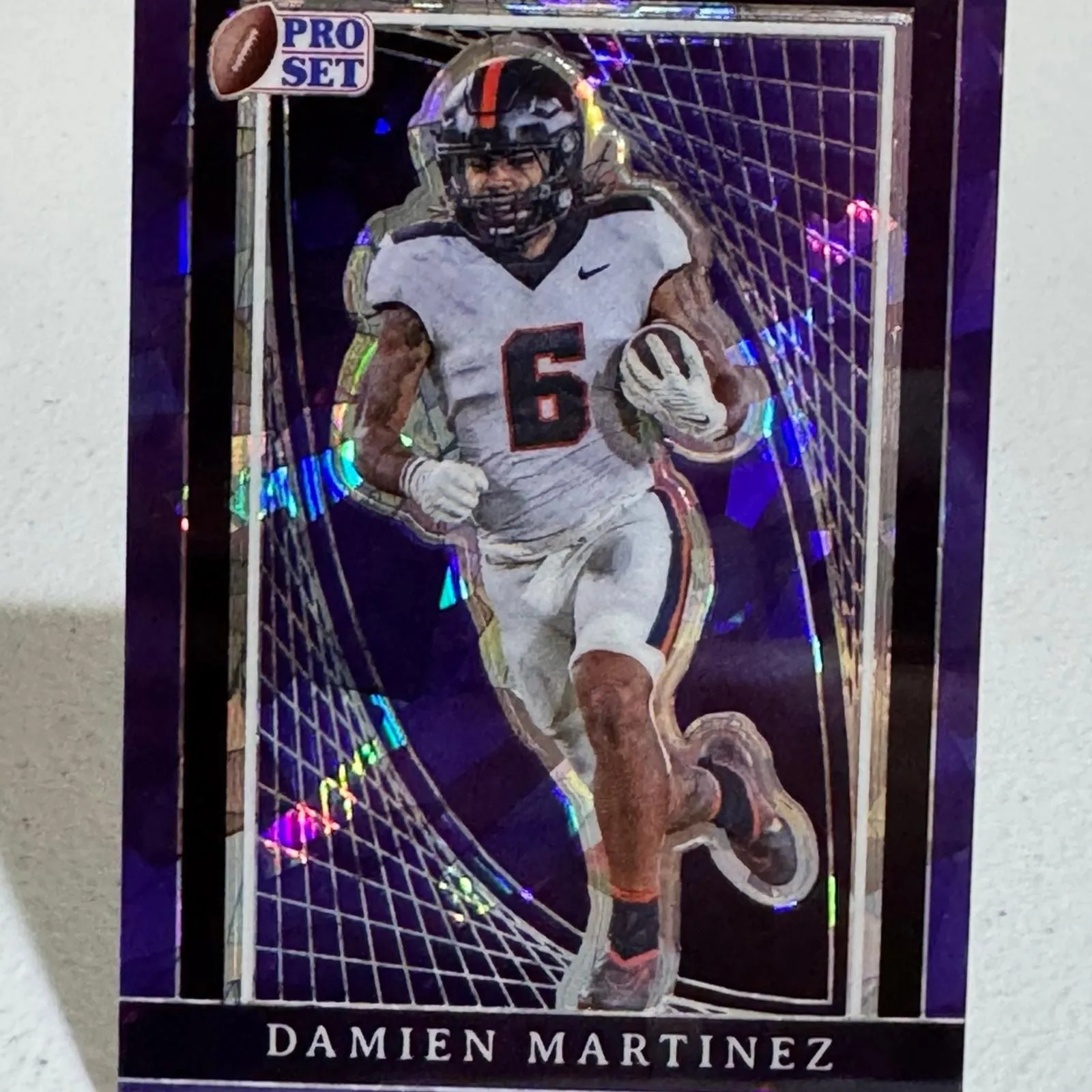 Product image for 2024 Leaf Pro Set Metal Football Damien Martinez Rookie /6 football card