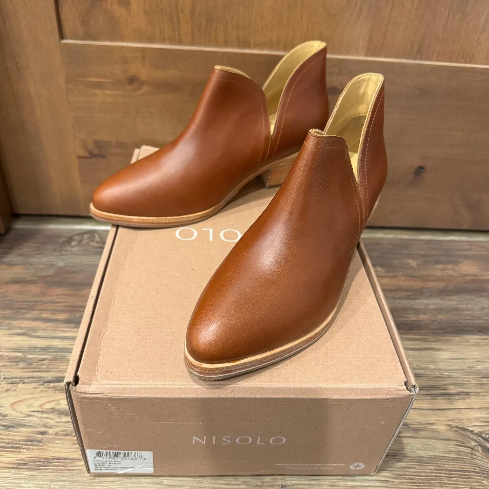 Product image for Nisolo Ankle Boot Leather size 9 Brandy  - Brandy - $228 - Ankle Bootie - 9 - new - Nisolo