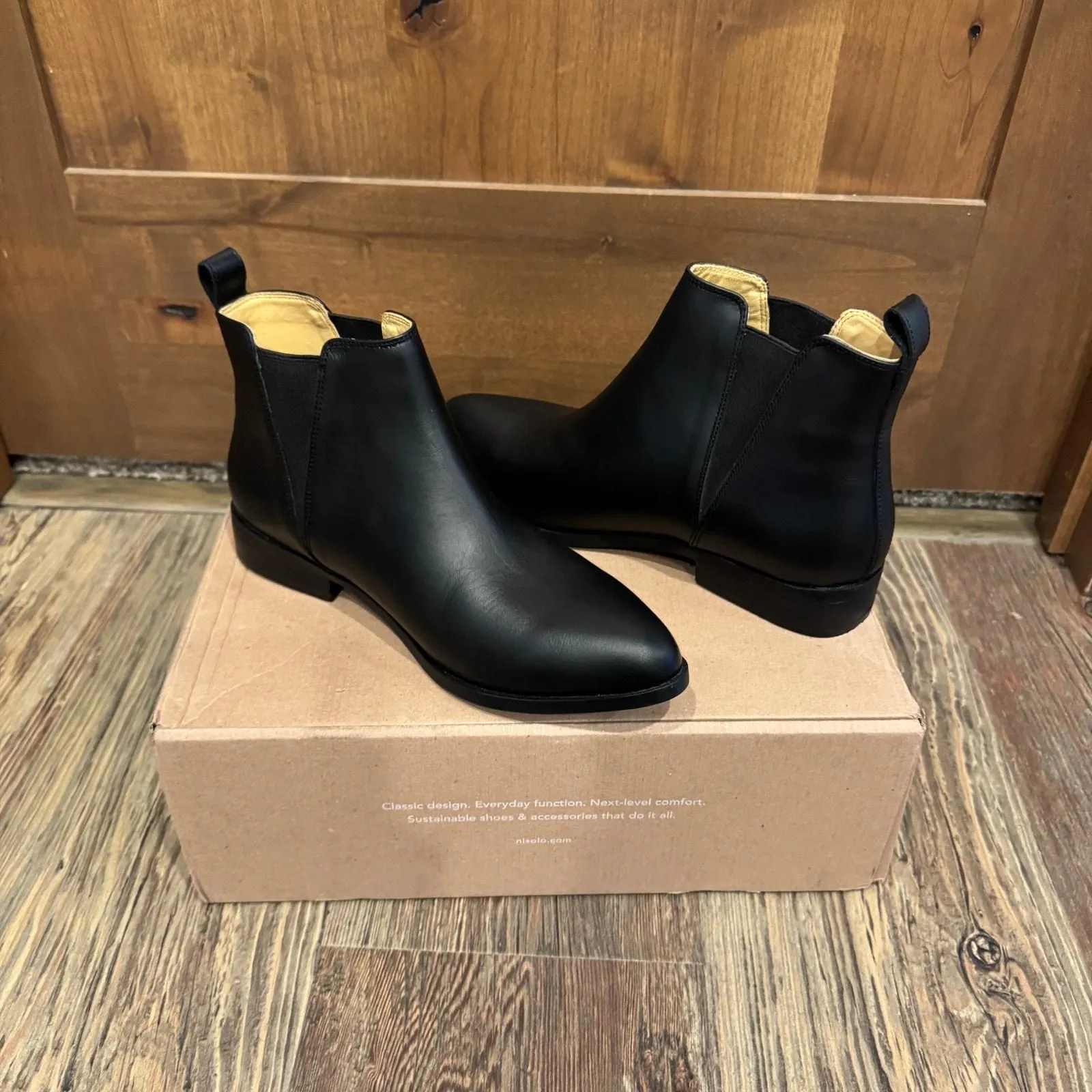 Product image for Nisolo Eva Everyday Chelsea Commuter Leather Boot 9 Black - Black - $228 - Boot - 9 - new - Nisolo