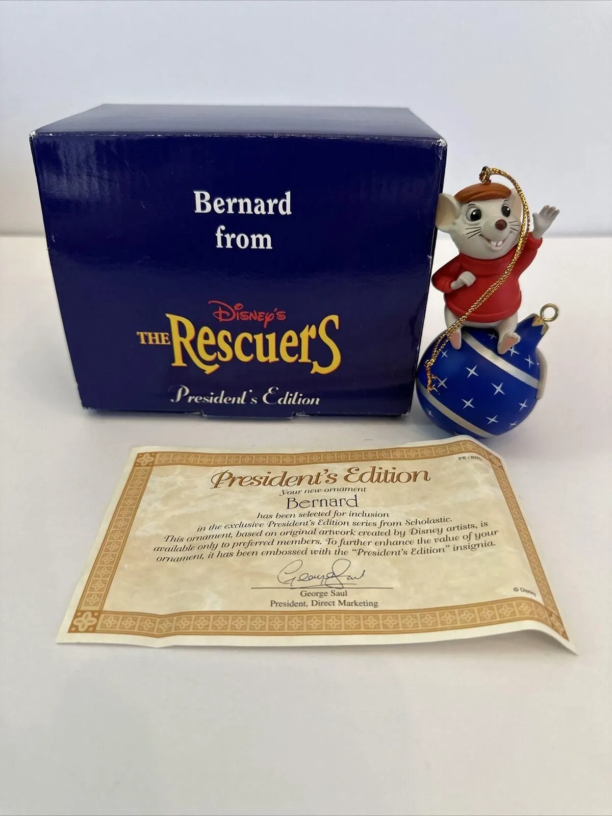 Product image for President's Edition Bernard from The Rescuers Early Moments Ornament