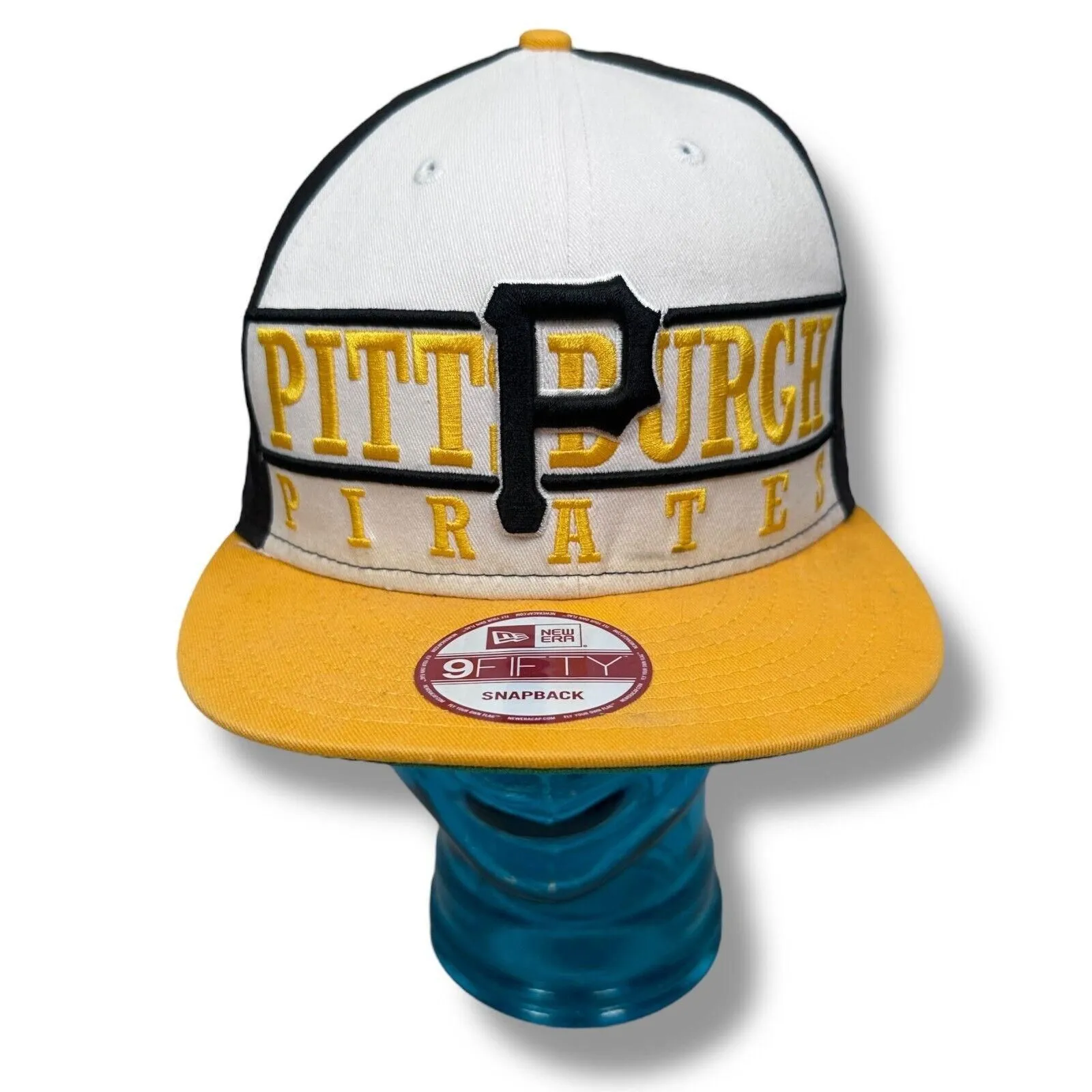 Product image for New Era 9FIFTY Pittsburgh Pirates Baseball Cap Men's Snapback Hat Retro White - pre-owned---good - New Era