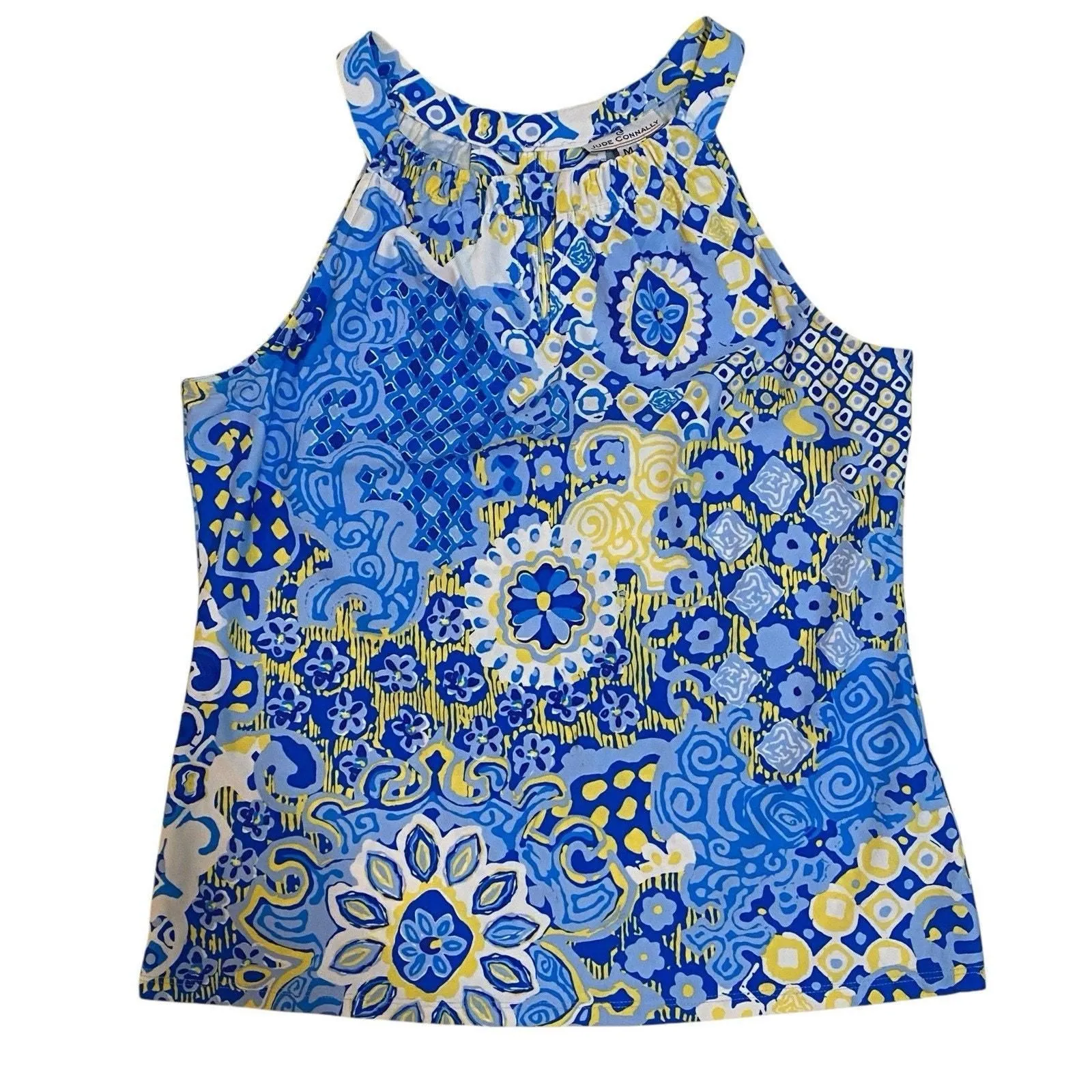 Product image for JUDE CONNALLY Women’s Medium Smooth Stretch All Painted Scroll Print Tank Top - M - Tops - pre-owned---excellent - Jude Connally