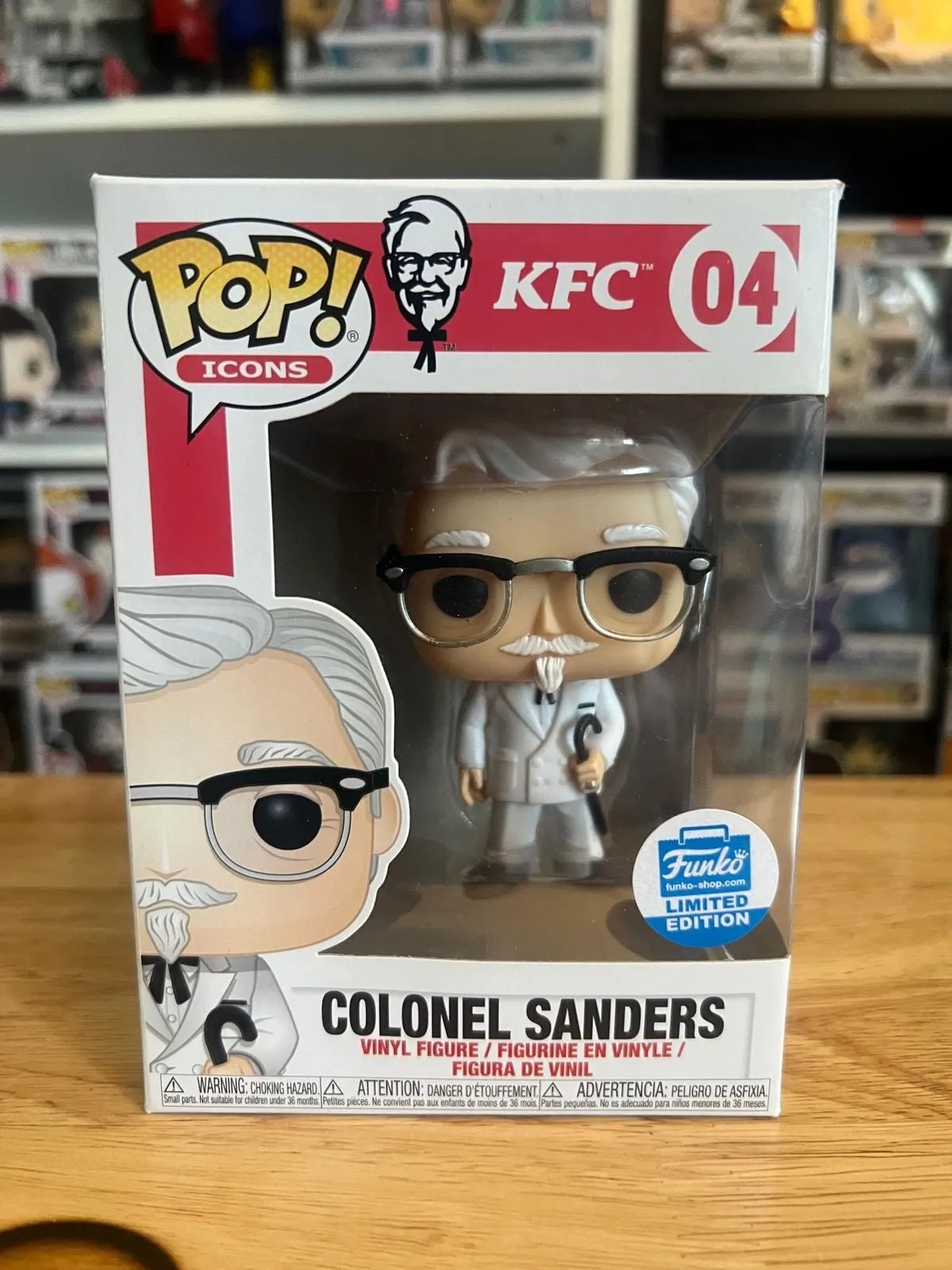 Product image for VAULTED EXCLUSIVE Colonel Sanders Funko Pop #04 KFC Kentucky Fried Chicken Food