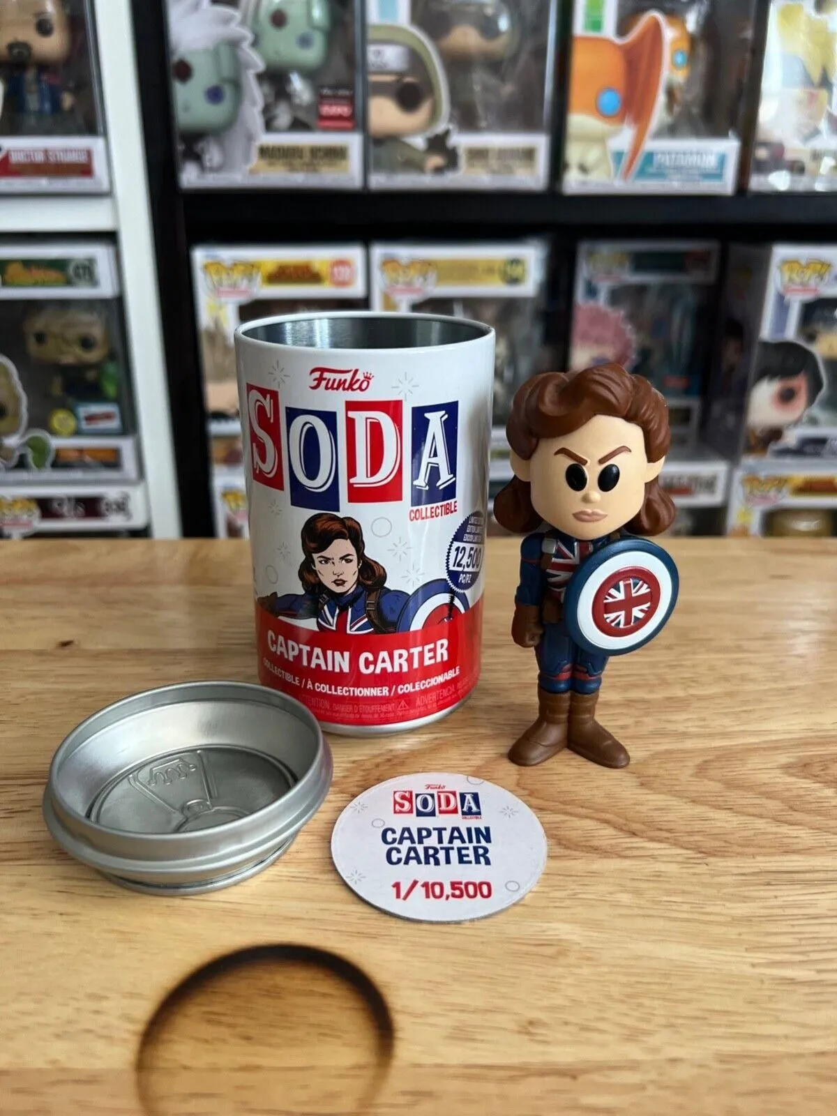 Product image for VAULTED LIMITED EDITION Captain Carter Funko Soda Marvel Disney Comics Peggy MCU