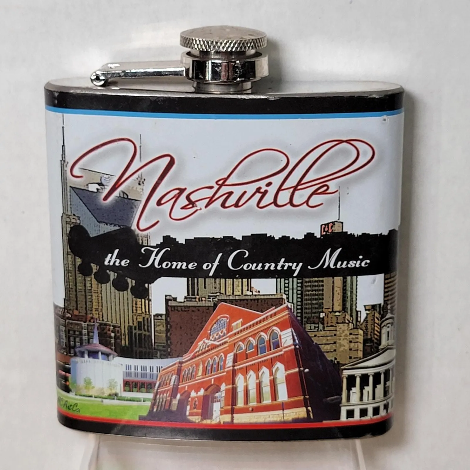 Product image for Nashville Stainless Steel Flask "The Home Of Country Music"