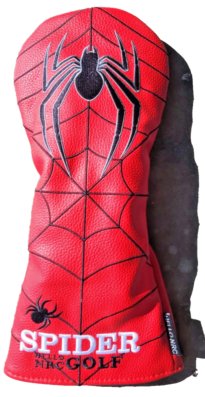 Product image for Red Black Spider Driver Headcover - Unbranded