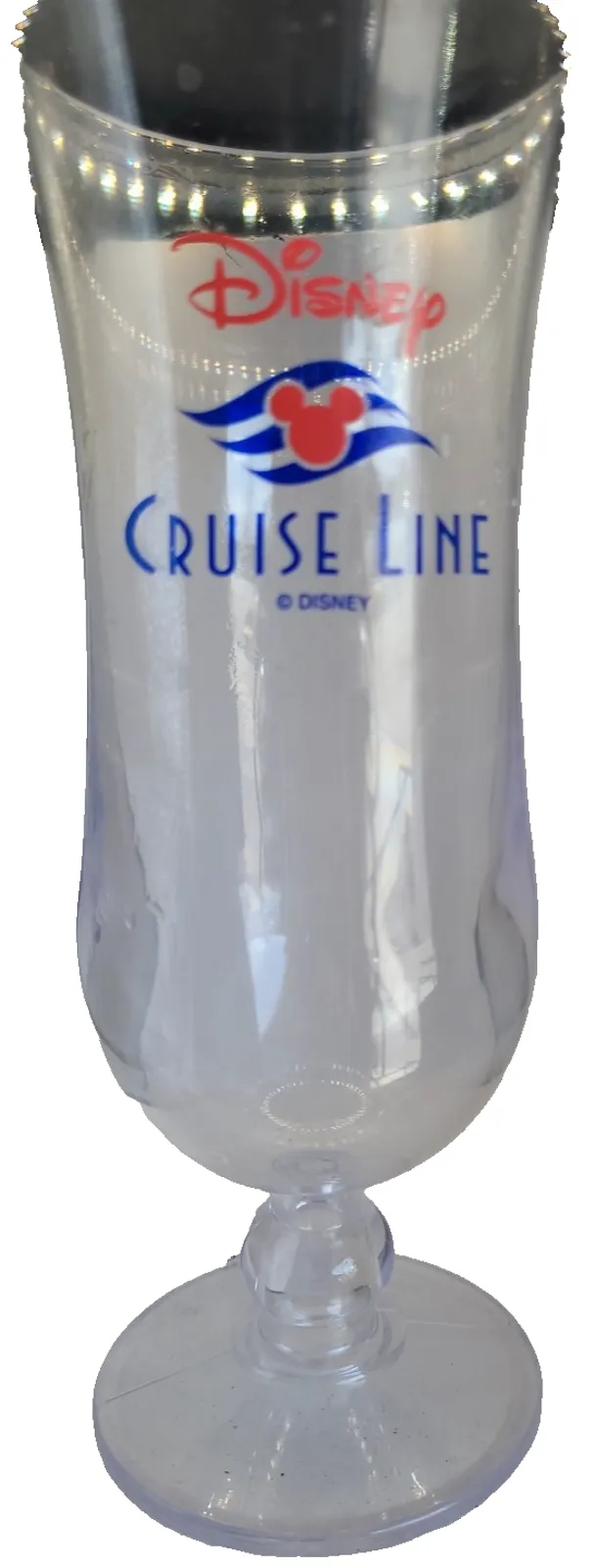 Product image for One Disney Cruise Ship 7.5” Plastic Cocktail Ice Tea Glasses Mickey Logo - pre-owned---good