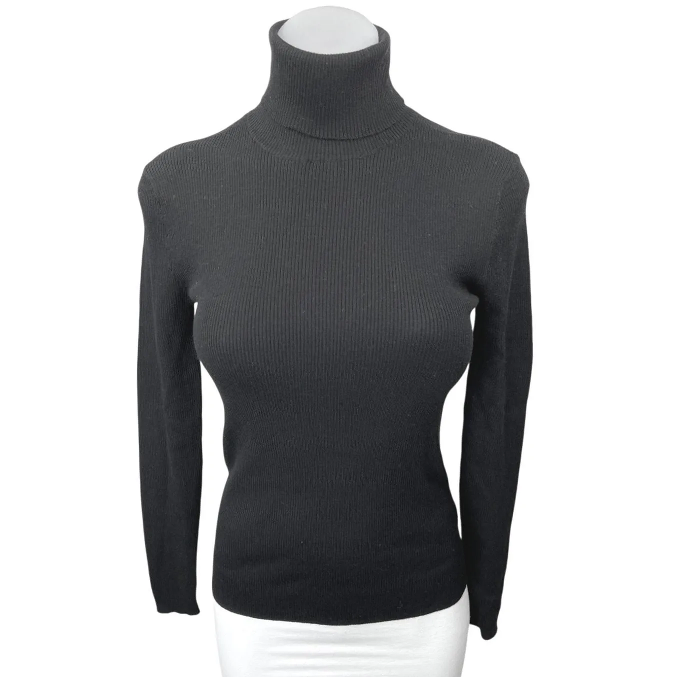 Product image for POLO Ralph Lauren 100% Wool Black Turtleneck Long Sleeve Pullover Sweater Top S - Sweaters - S - pre-owned---good -  Ralph Lauren