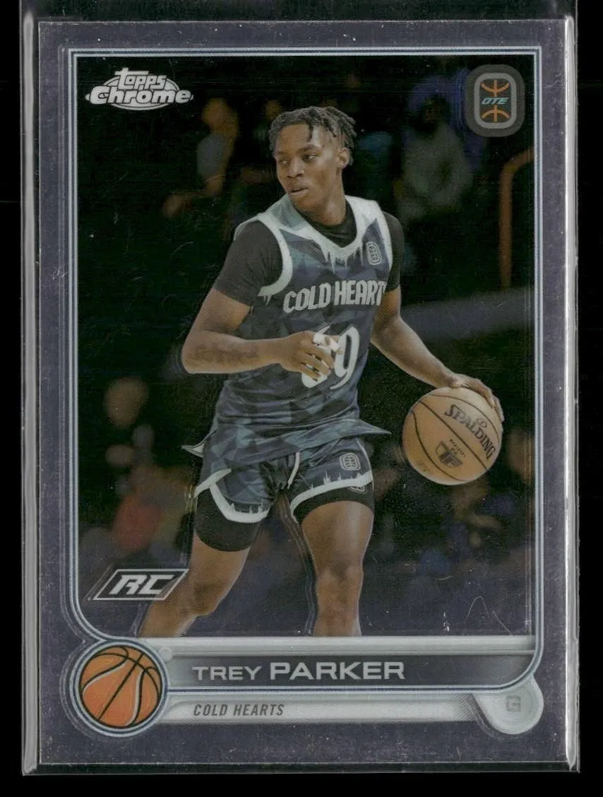Product image for 2022-23 Topps Chrome Overtime Elite #58 Trey Parker Cold Hearts Rookie