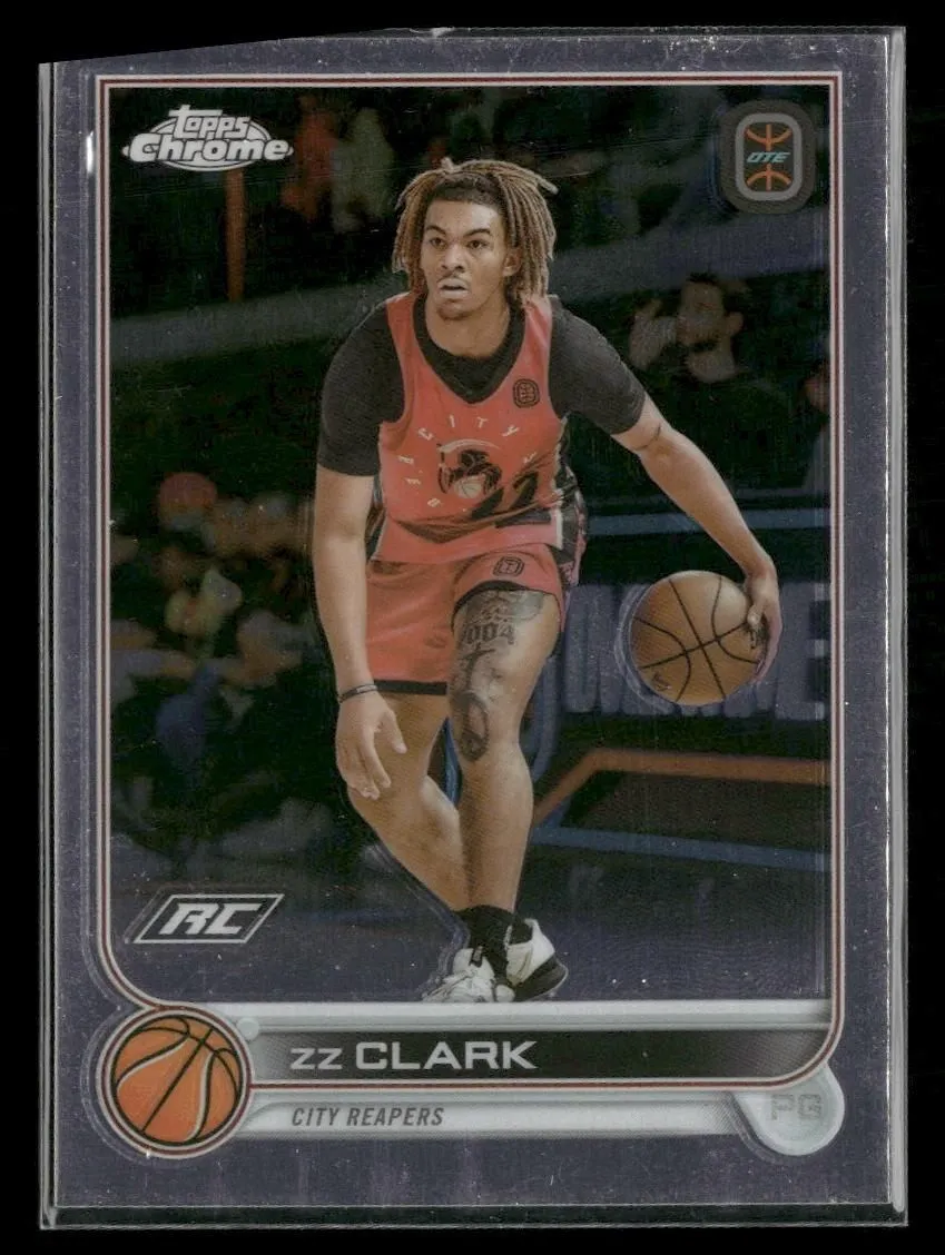 Product image for 2022-23 Topps Chrome Overtime Elite #53 ZZ Clark City Reapers Rookie
