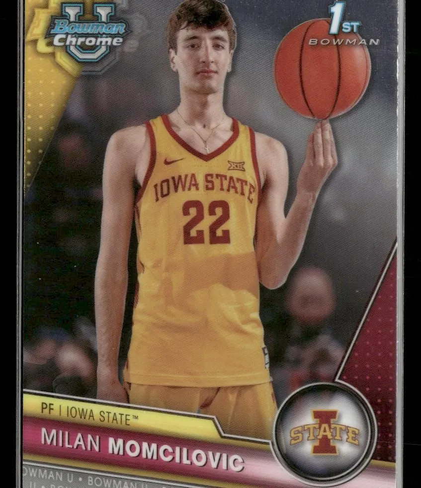 Product image for 2023-24 Bowman University Chrome #33 Milan Momcilovic Iowa State Cyclones