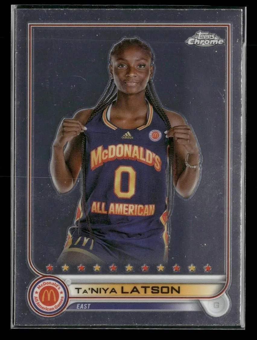 Product image for 2022 Topps Chrome McDonald's All American #77 Ta'Niya Latson