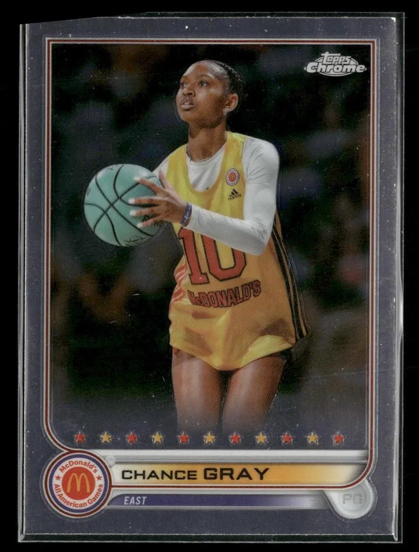 Product image for 2022 Topps Chrome McDonald's All American #28 Chance Gray