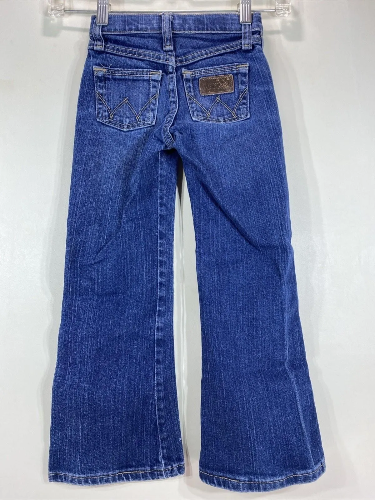 Product image for Wrangler Bootcut Dark Denim Adjustable Blue Jeans Boy’s 6 Slim 20x20 - Wrangler