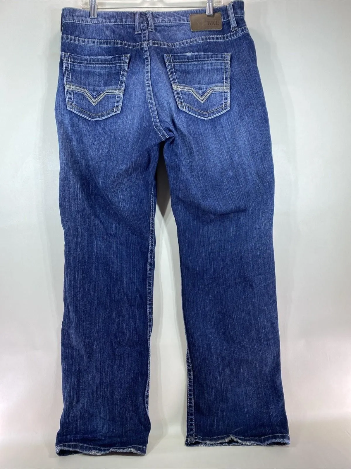Product image for BKE Buckle Thick Stitch Tyler Stretch Straight Leg Denim Jeans Blue Men’s 36x31 - BKE