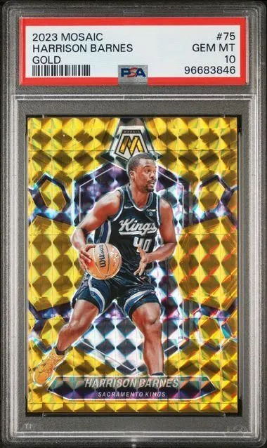 Product image for 2023 PANINI MOSAIC HARRISON BARNES GOLD #75 PSA GEM MT 10 - 96683846 - 96683846