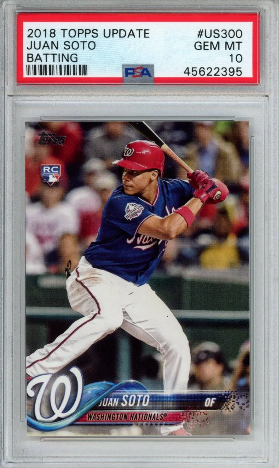 Product image for 2018 TOPPS UPDATE JUAN SOTO #US300 PSA GEM MT 10