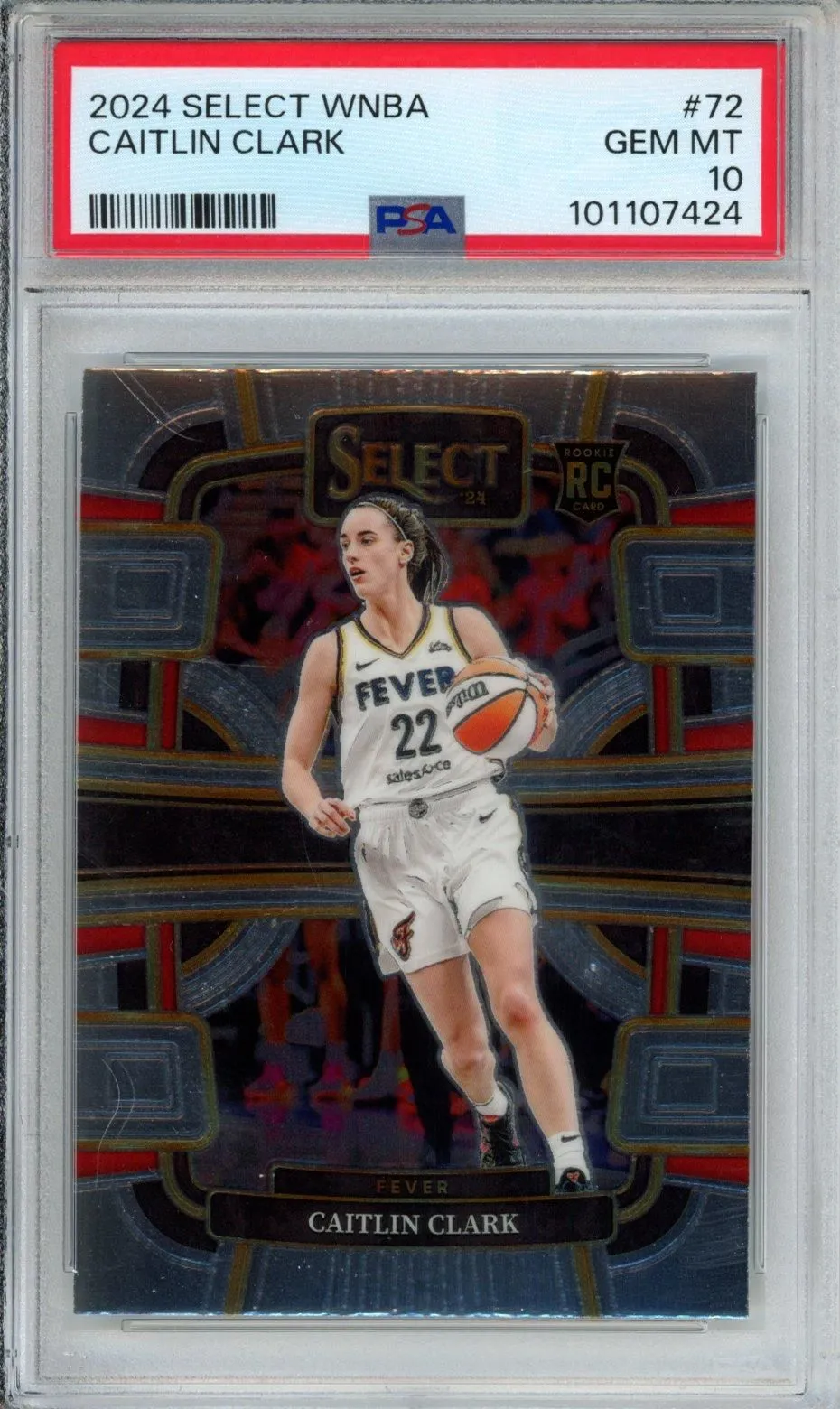 Product image for 2024 PANINI SELECT WNBA CAITLIN CLARK #72 PSA GEM MT 10