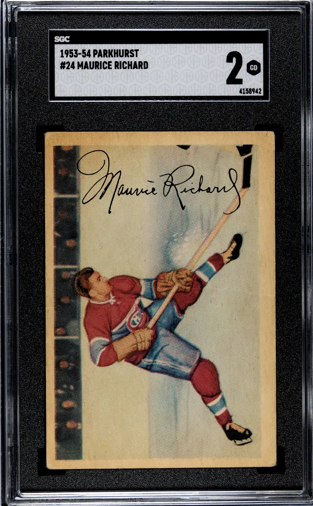 Product image for MAURICE RICHARD #24 1953-54 PARKHURST - SGC 2 GOOD