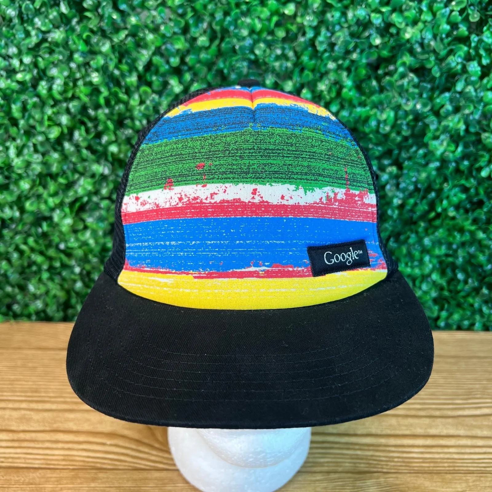 Product image for NWT Google Painted Snapback Hat Cap Foam Brim One Size - pre-owned---good - Google
