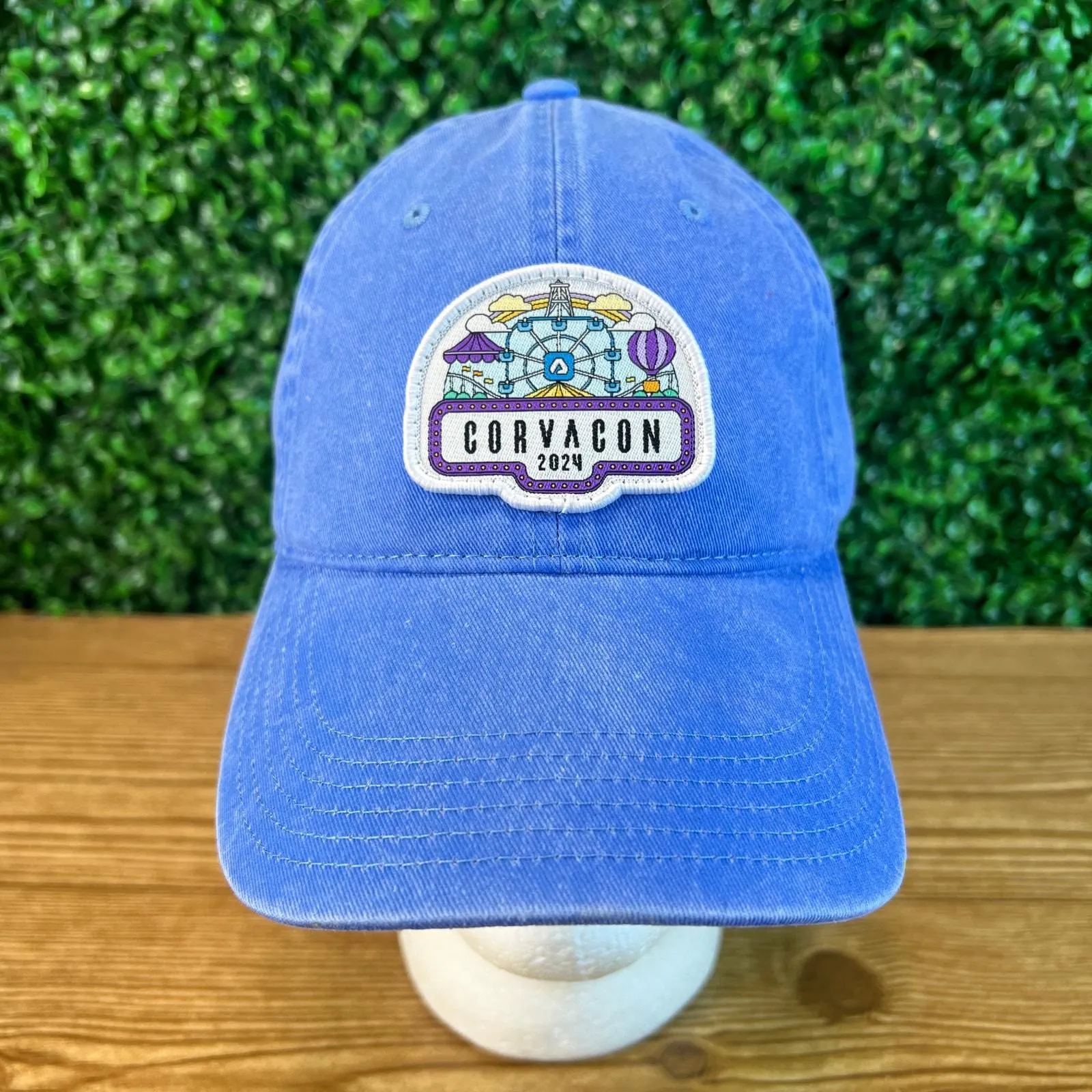 Product image for Adult Corvacon 2024 Digital World Fair Adjustable Hat Cap Houston Blue Hat - pre-owned---good - Richardson