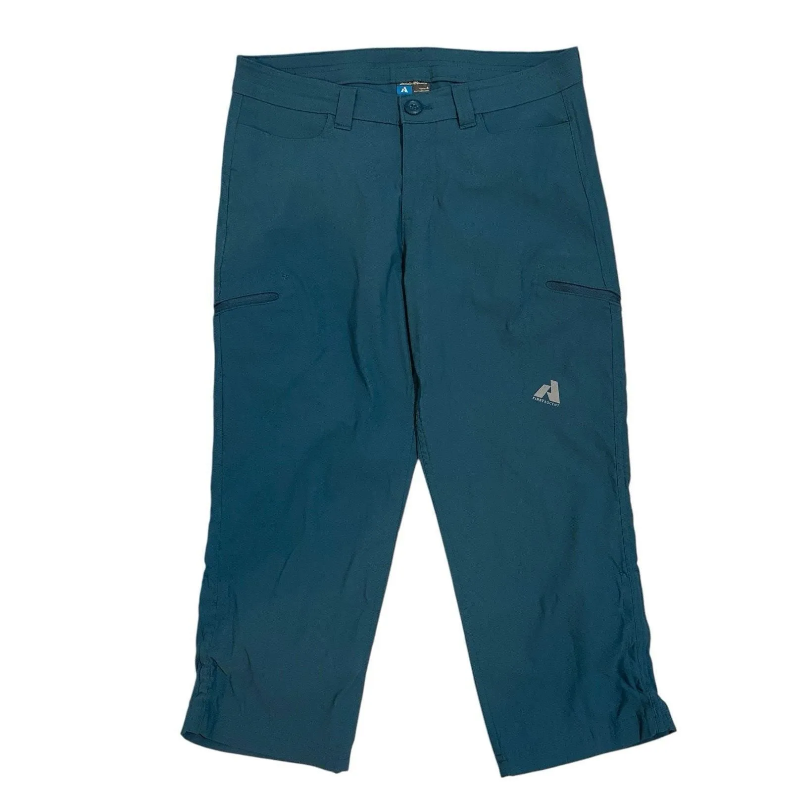 Product image for Eddie Bauer First Ascent Pants Women 4 Blue Crop Cargo Pro Capris Hiking Outdoor - 4 - Bottoms - pre-owned---excellent - Eddie Bauer