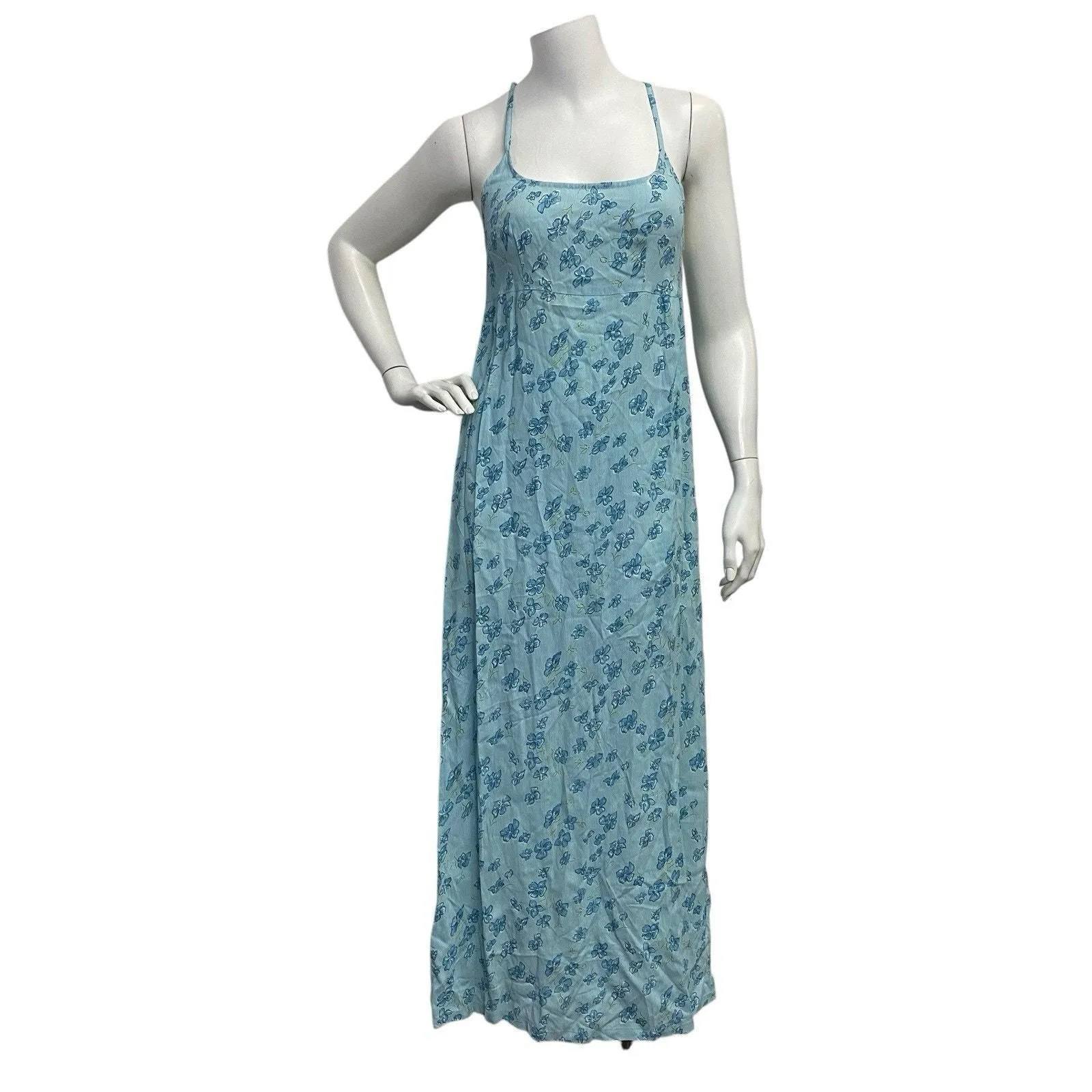 Product image for Vintage Y2K Small Blue Floral Print Keyhole Bloomcore Spring Romantic Dinner - S - Dresses - pre-owned---excellent - 2 Of Us NYC