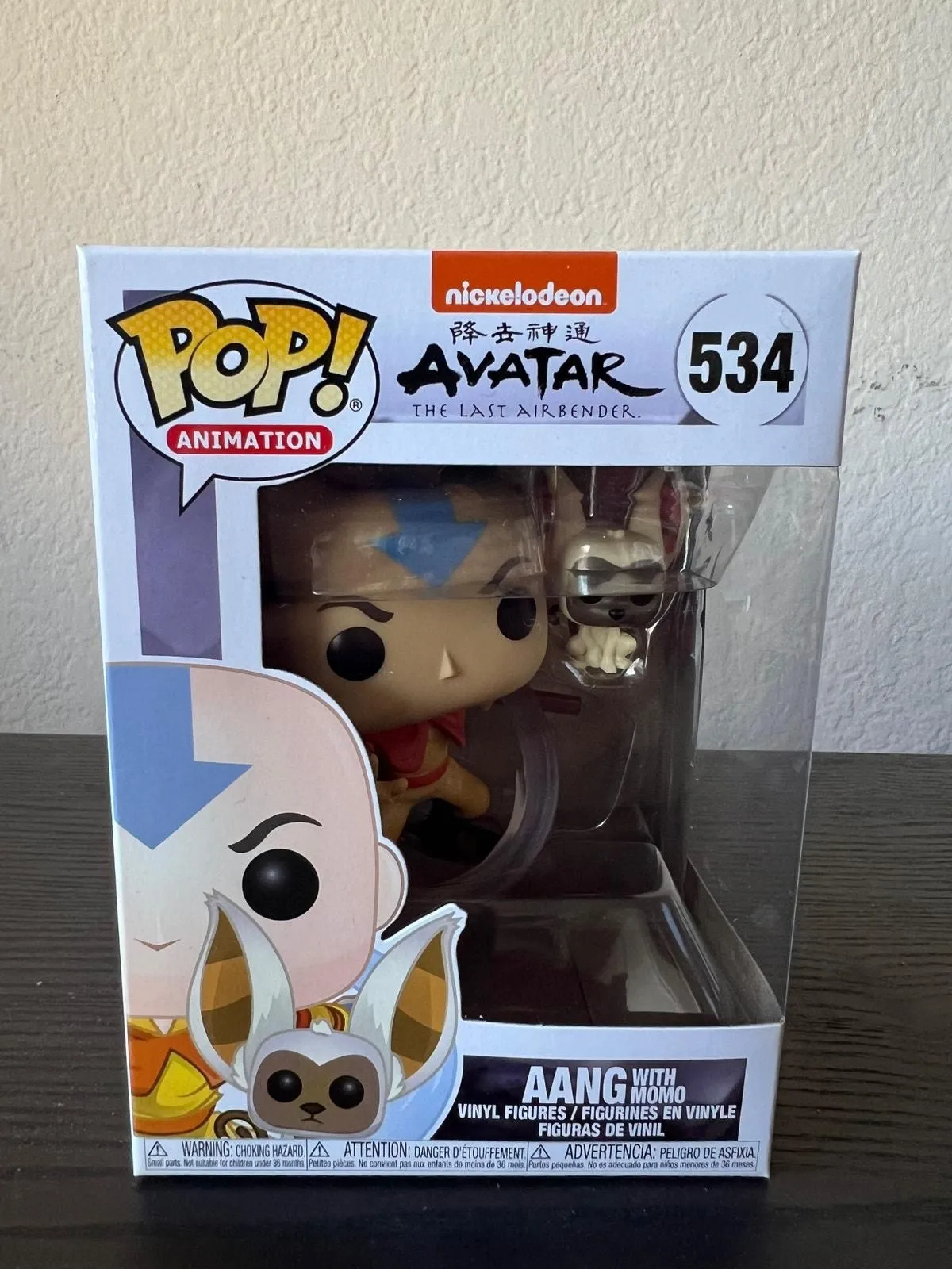 Product image for Aang w/ Mono Avatar Last Airbender Funko Pop #534 Animation Nickelodeon Anime