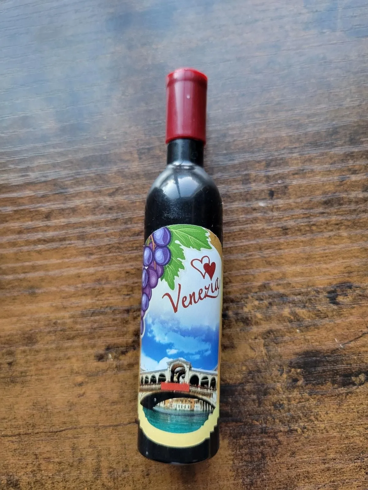 Product image for Vintage Wine Bottle Venezia Corkscrew Opener - Refrigerator Magnet - Used