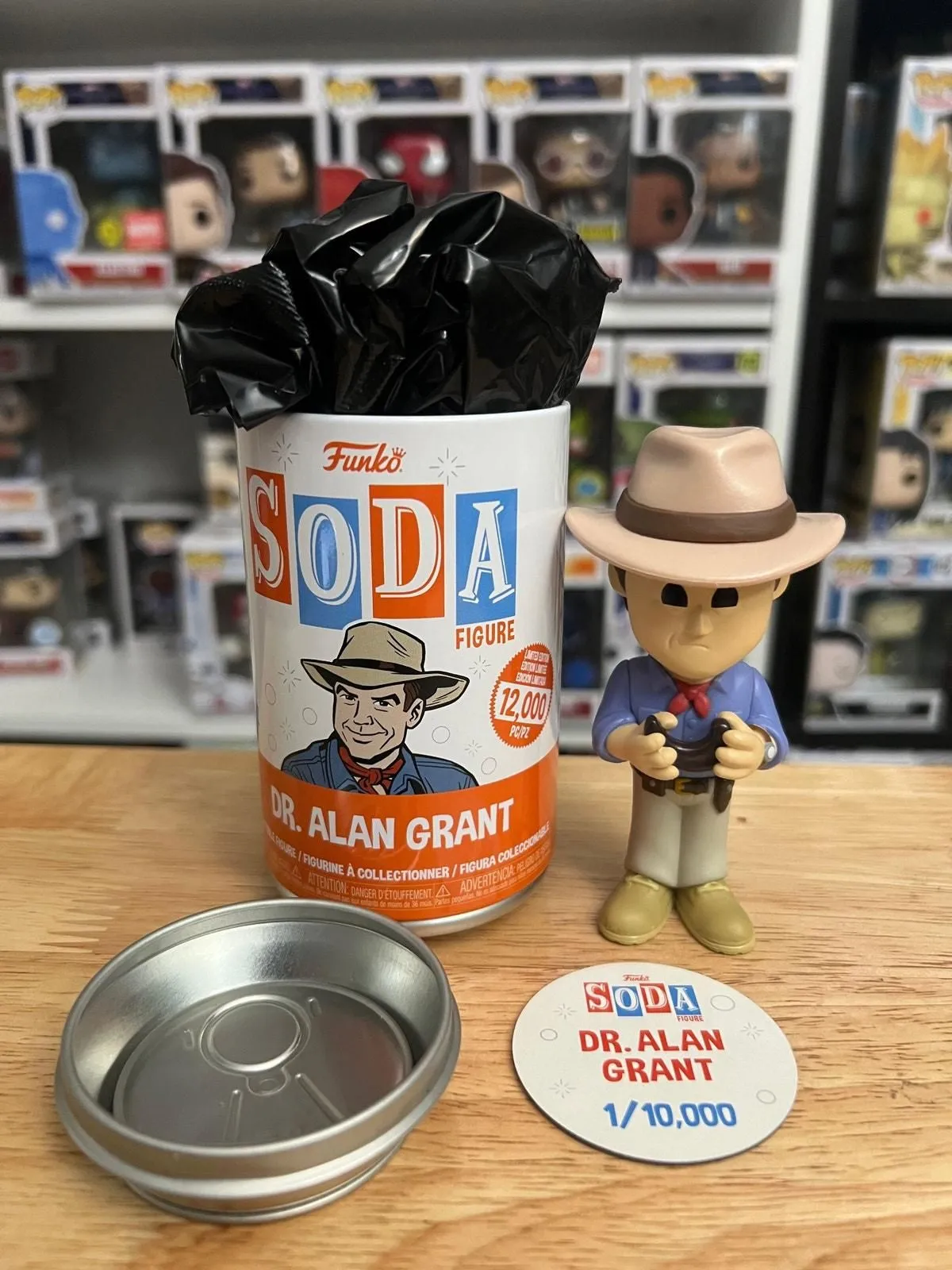 Product image for LIMITED EDITION Dr. Alan Grant Funko Soda Jurassic Park Movies Dinosaurs Vinyl