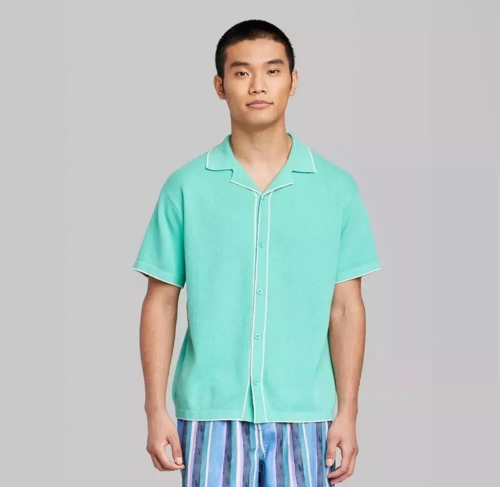 Product image for Men's Short Sleeve Polo Shirt - Original Use Turquoise Green S - Original Use