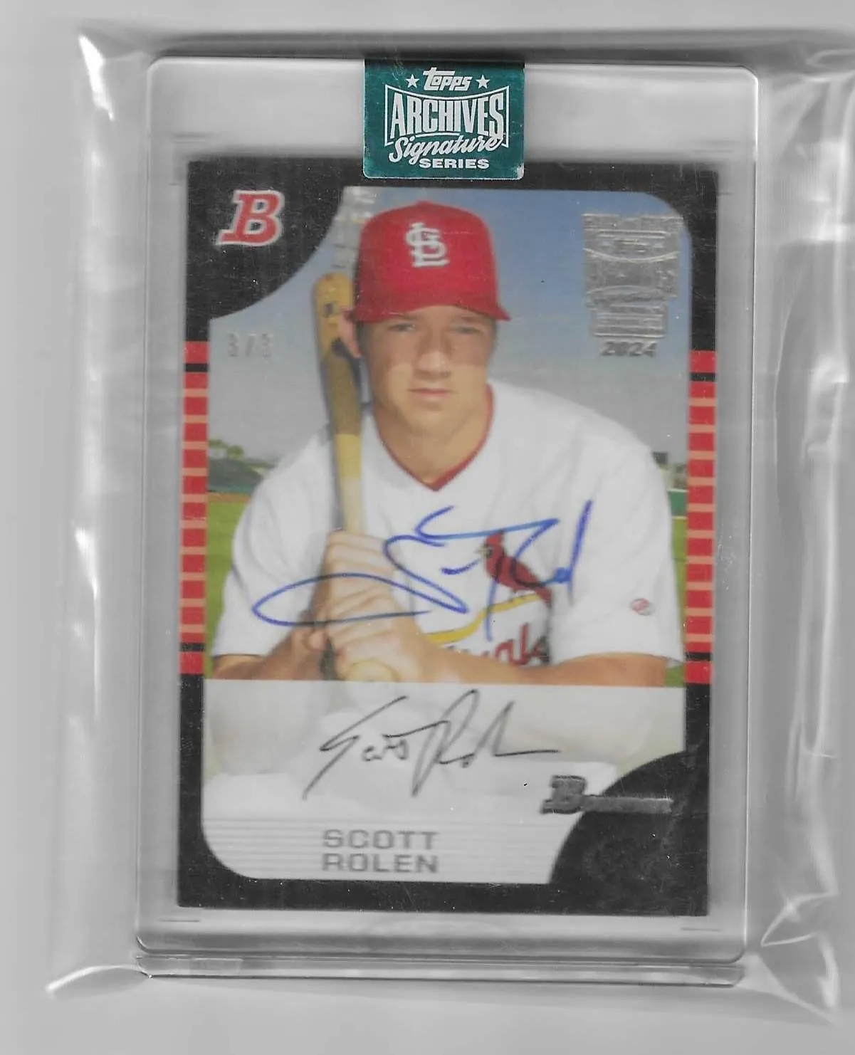 Product image for Topps Archives Scott Rolen Auto Bowman #3/3--Cardinals - 2005 - Baseball - 80 - Topps - Scott Rolen - 2005 Topps Bowman - 1st Edition