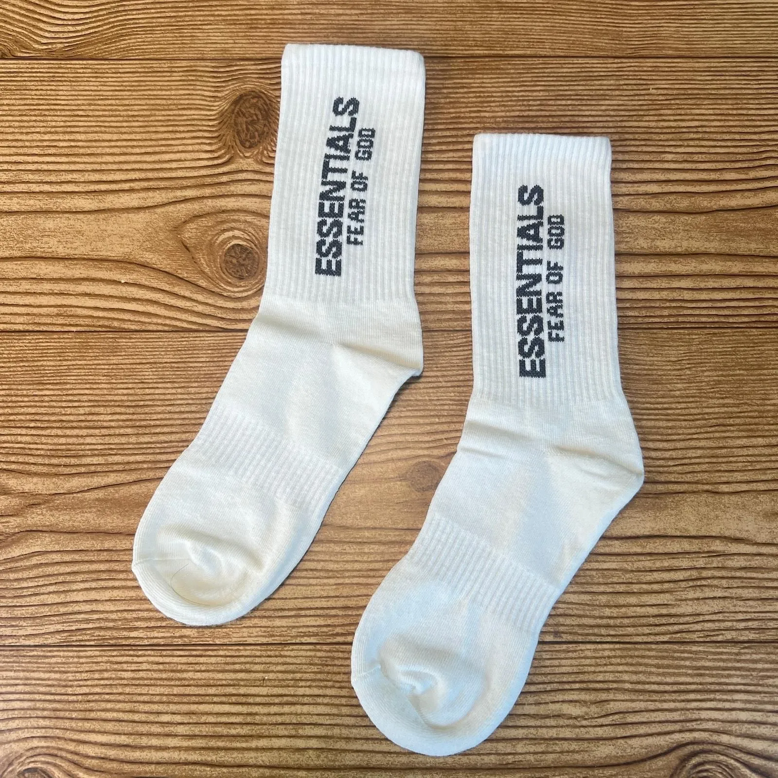 Product image for Fear of God Essentials White Crew Socks  1 Sz
