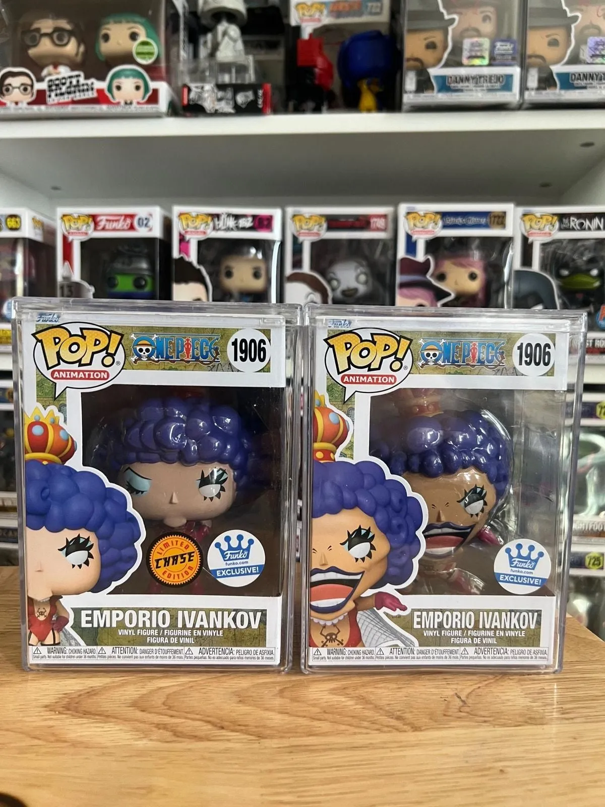 Product image for CHASE BUNDLE EXCLUSIVE Emporio Ivankov W/ HARDSTACKS One Piece Funko Pop #1906