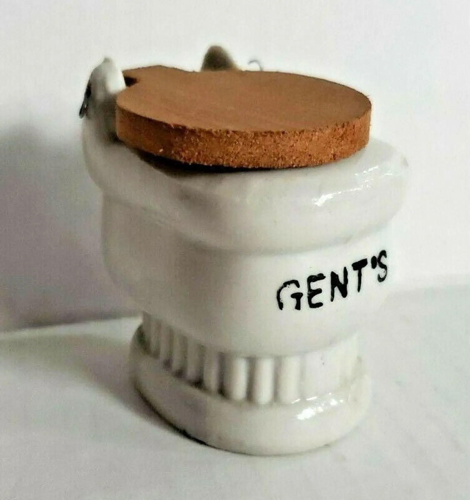 Product image for 1950'S Rare Ceramic Toilet Seat "GENT'S" Japan NOS U292